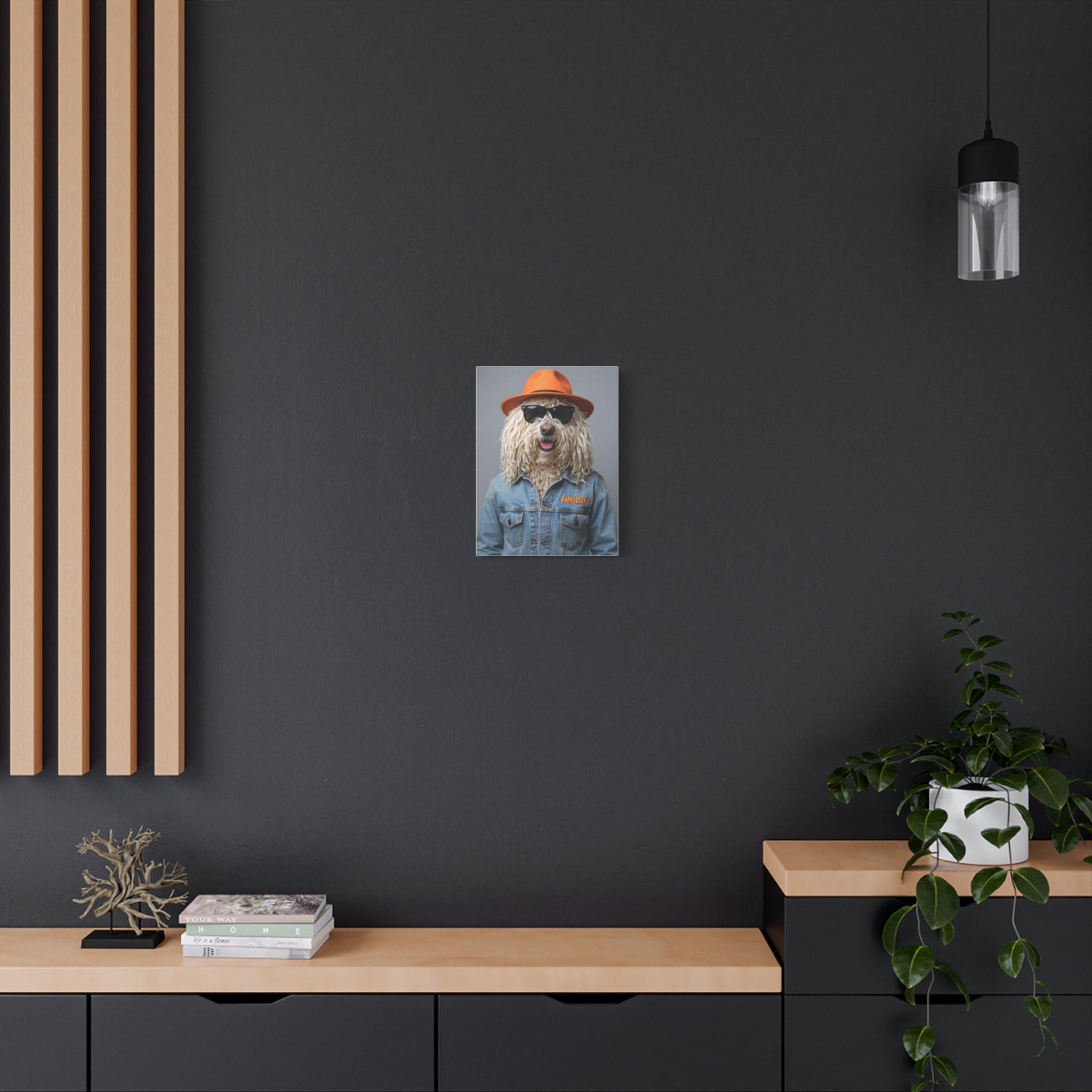 Dog Portrait Canvas - Denim Style - be590e2f