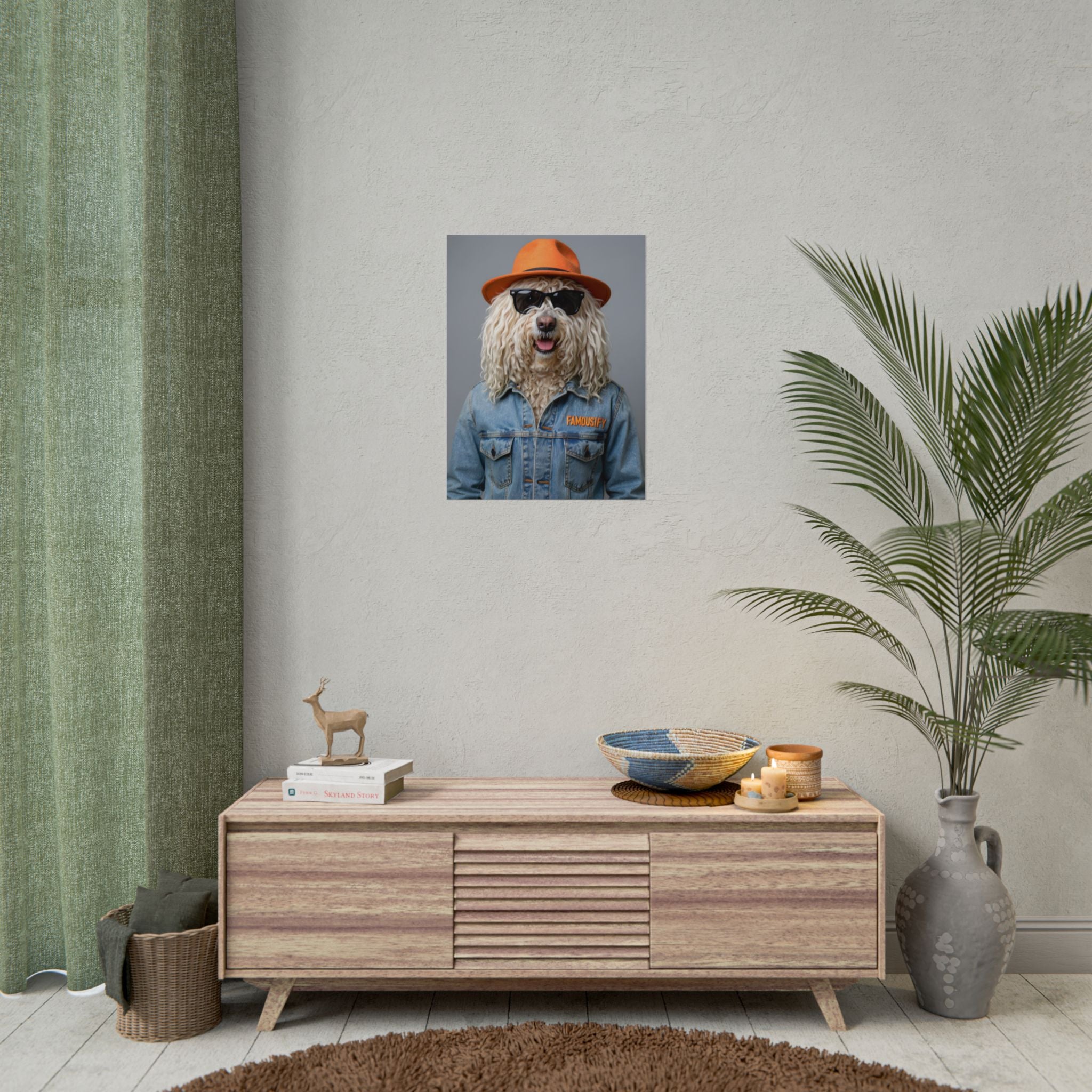 Dog Portrait FinArt - Denim Style - 08121ec9