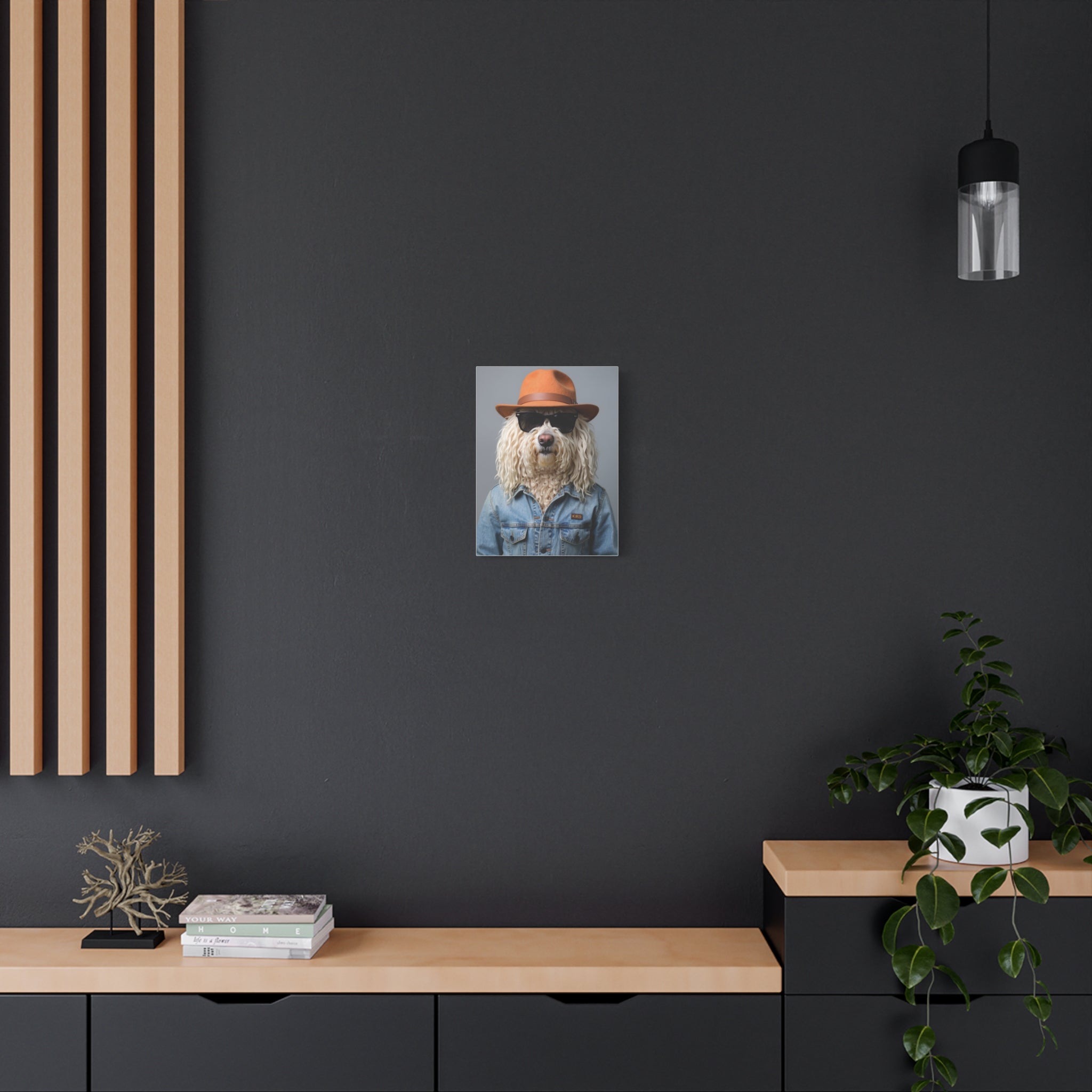 Dog Portrait Canvas - Denim Style - 1f8792bc
