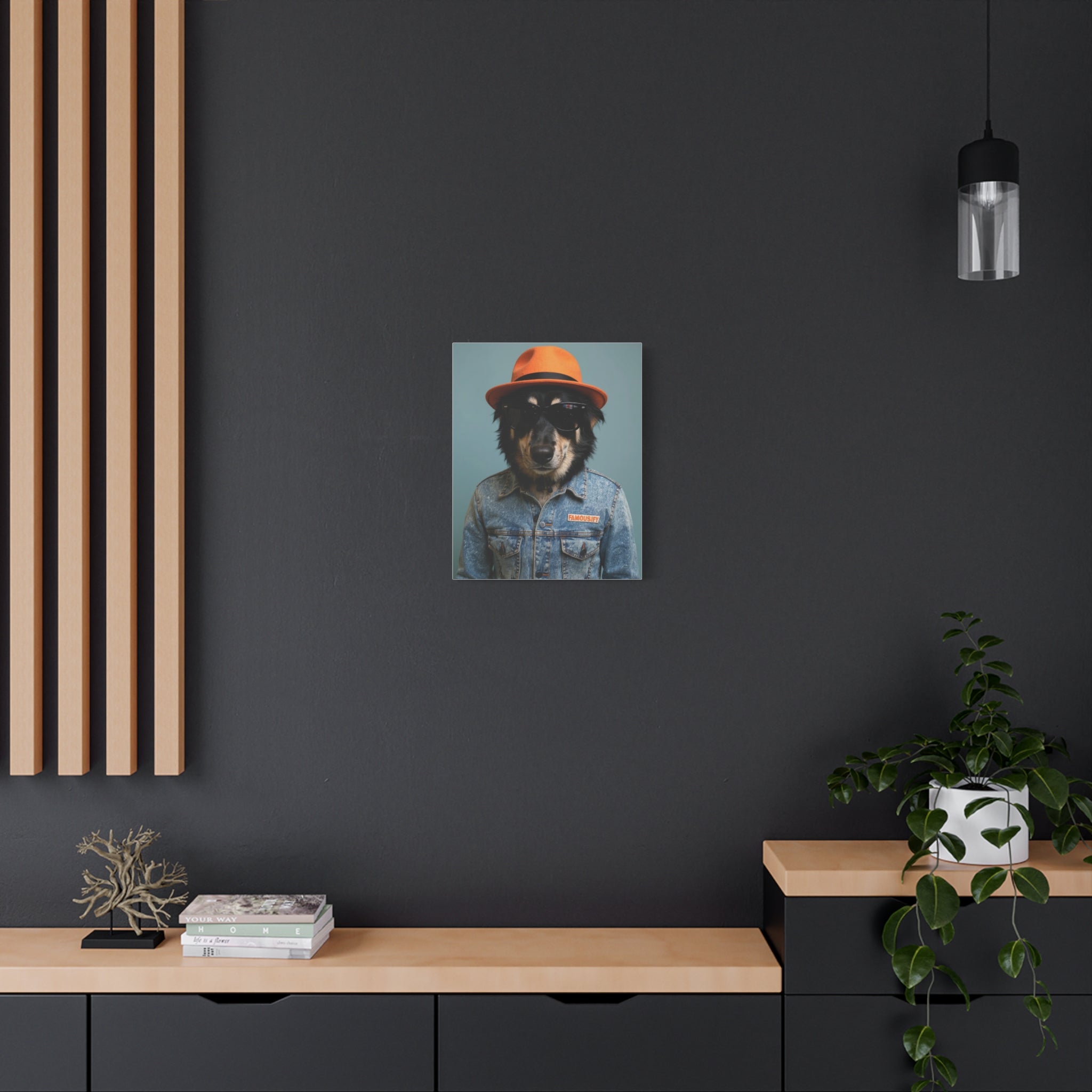 Dog Portrait Canvas - Denim Style - b28353ac