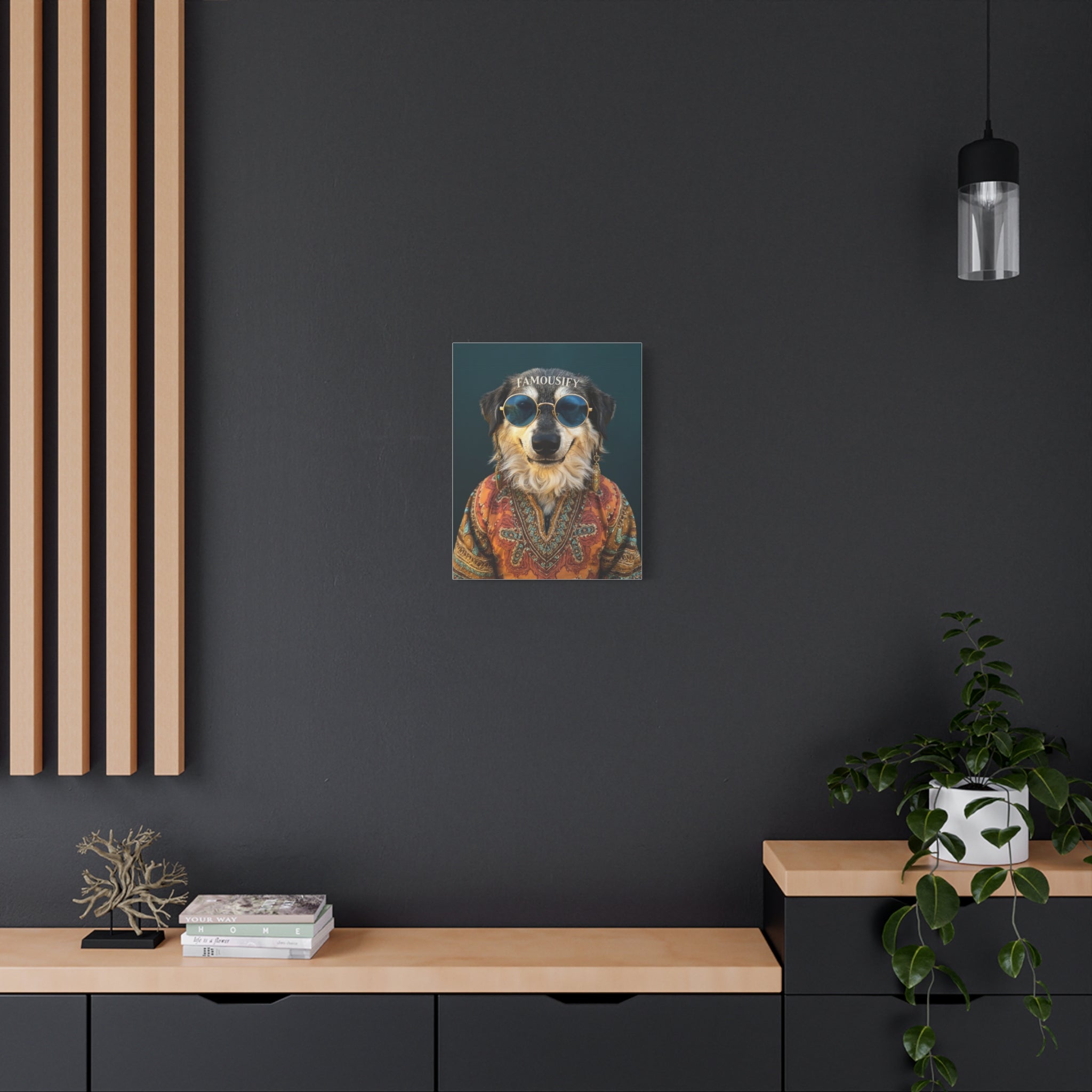 Dog Portrait Canvas - Hippy Style - e4104067