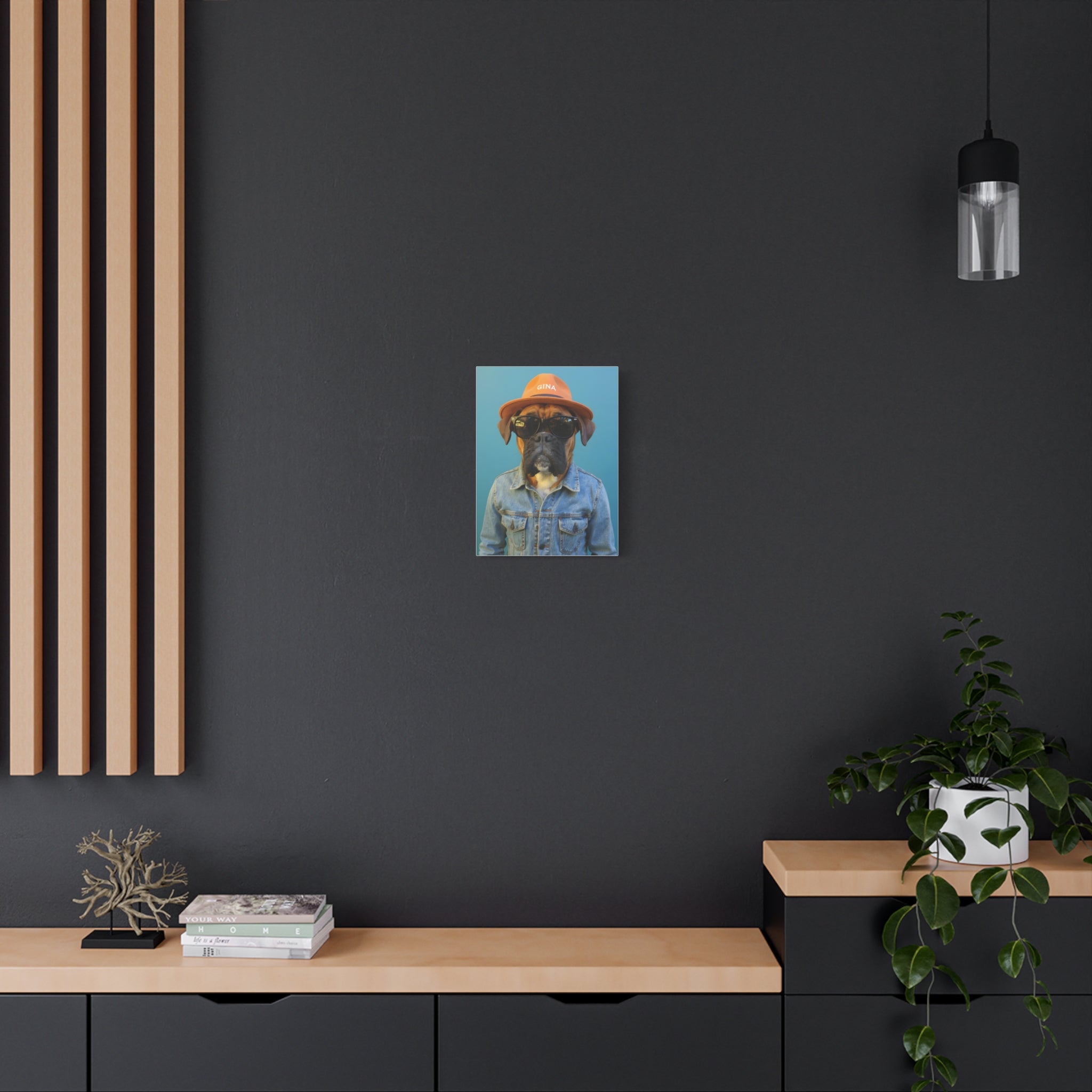 Dog Portrait Canvas - Denim Style - daee25e9