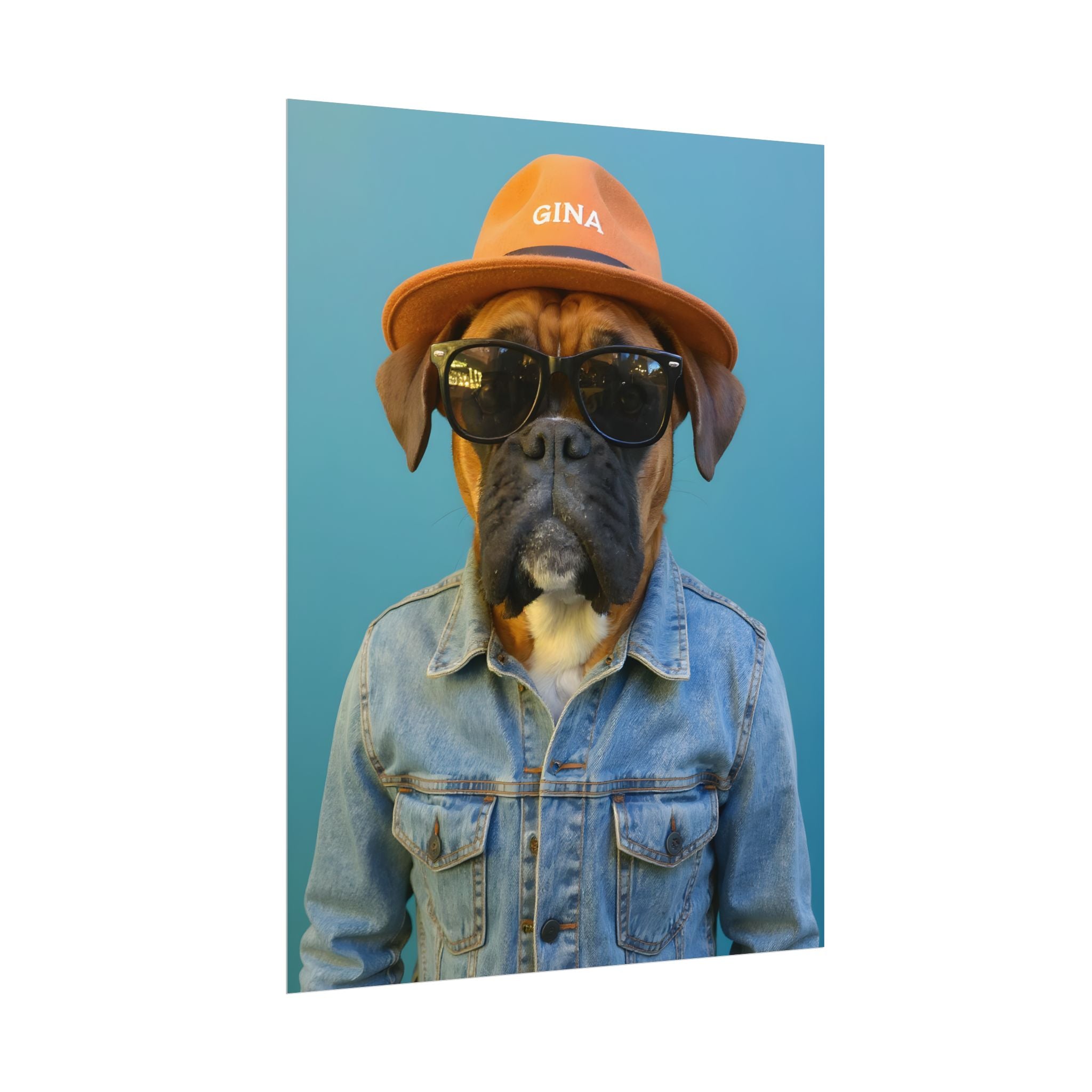 Dog Portrait FinArt - Denim Style - 1b9a0c85