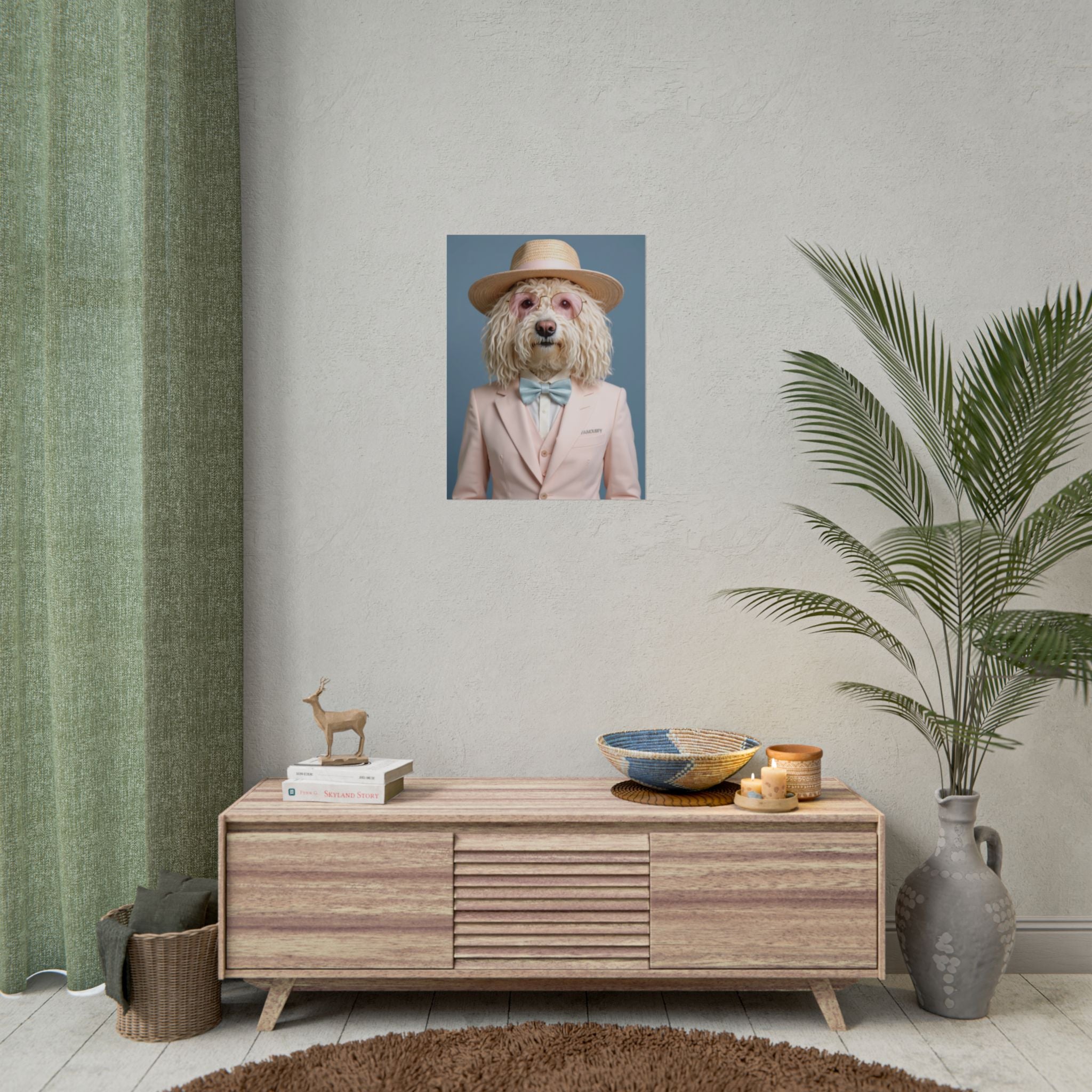 Dog Portrait FinArt - Pink Style - e0e1e324