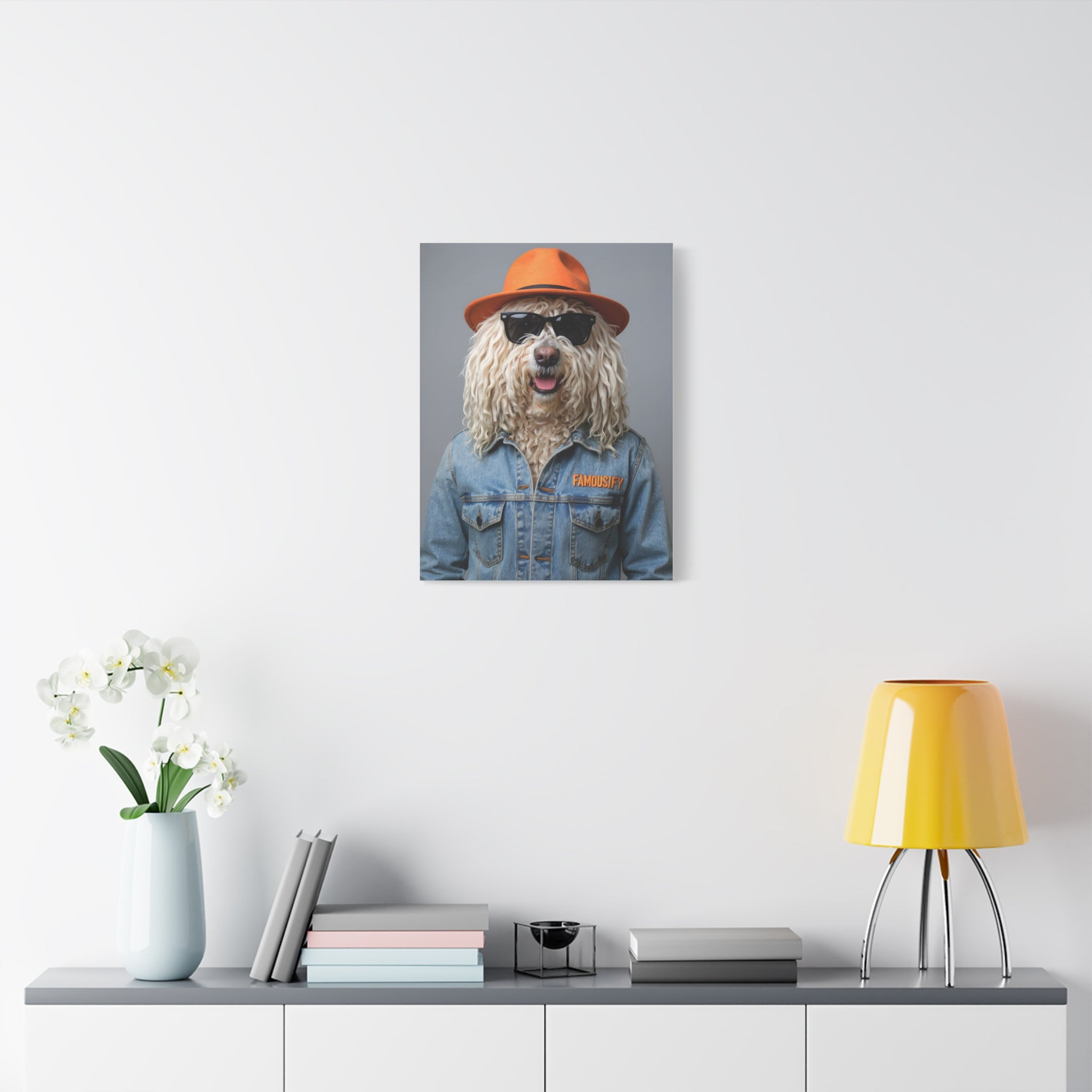 Dog Portrait Canvas - Denim Style - be590e2f
