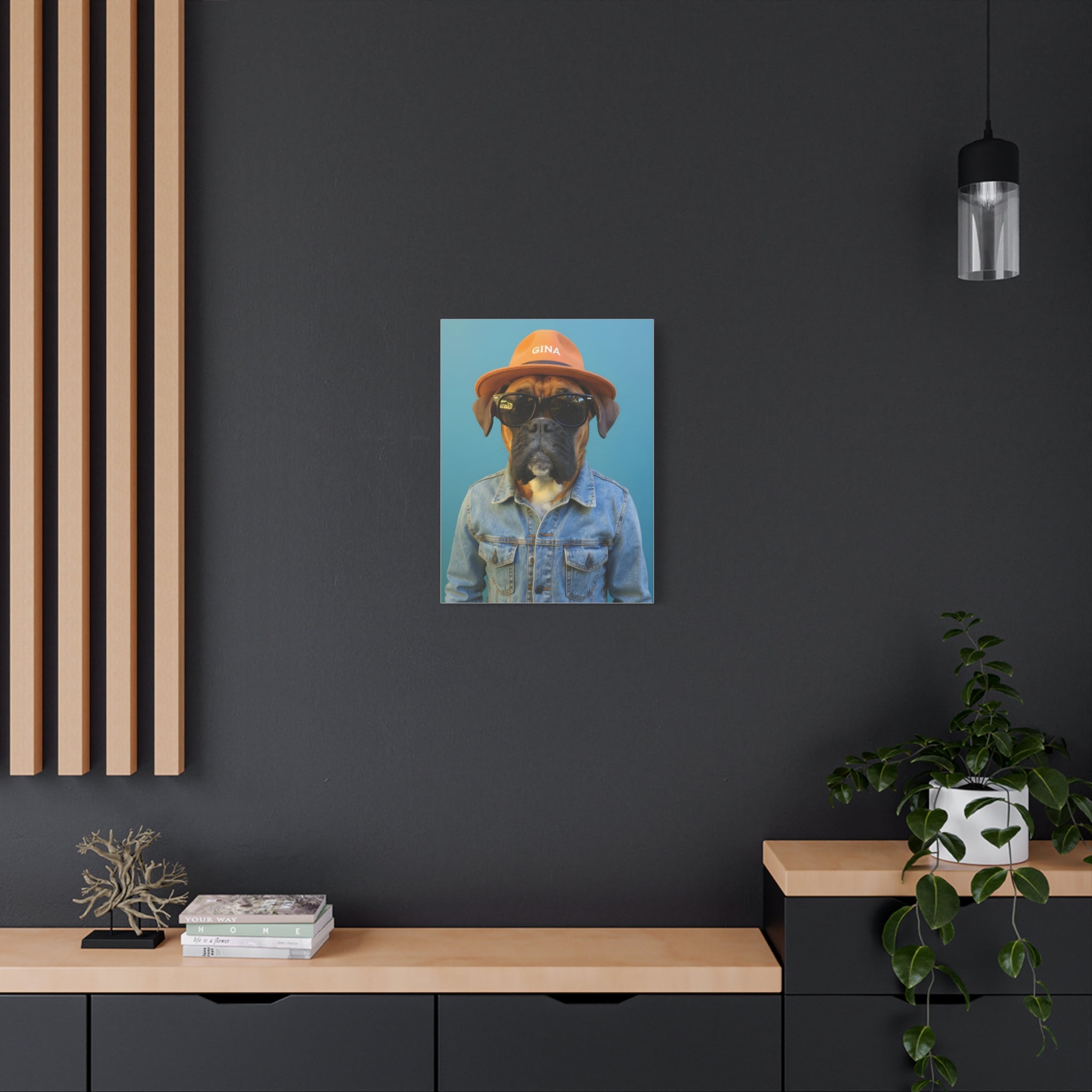 Dog Portrait Canvas - Denim Style - daee25e9