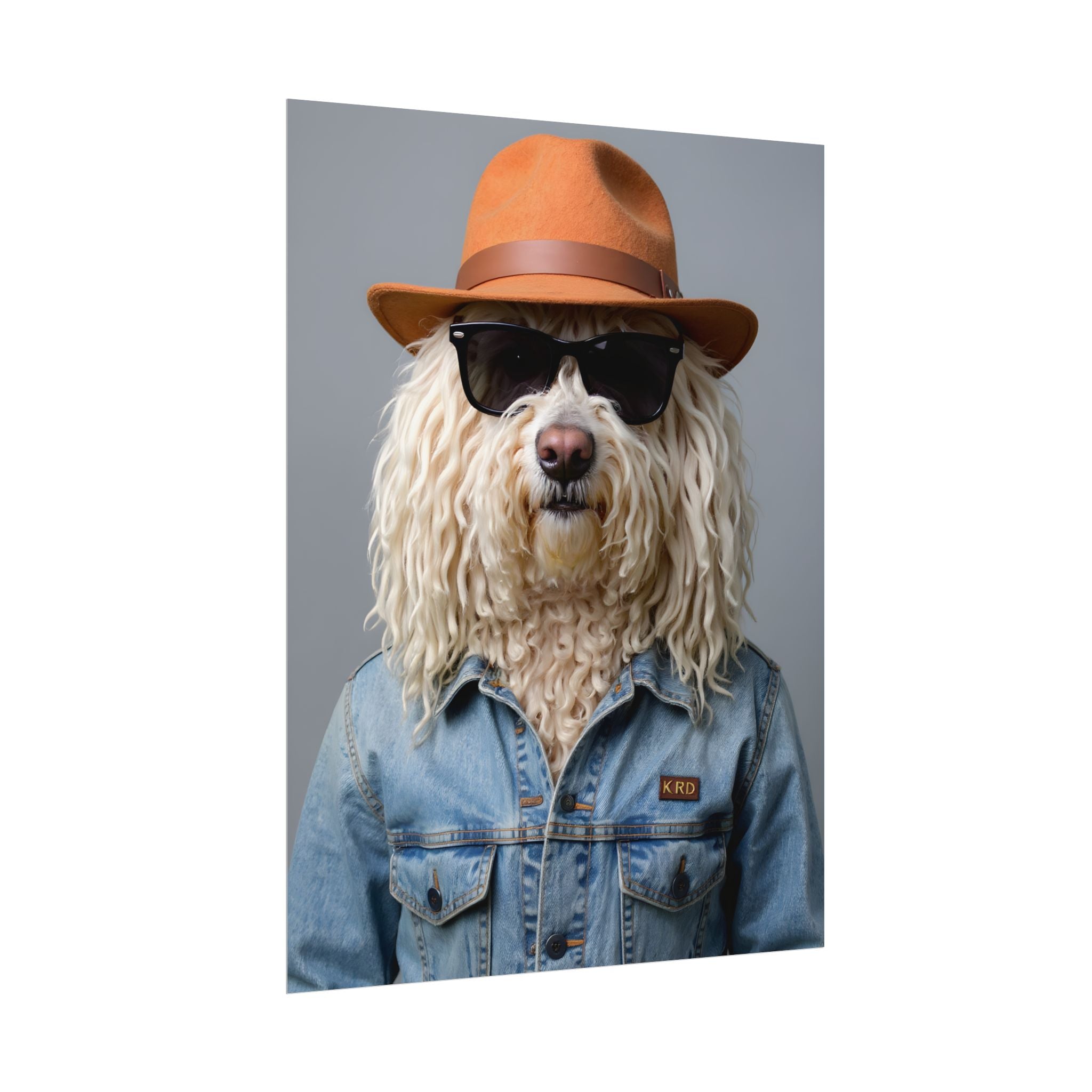 Dog Portrait FinArt - Denim Style - 2f3330b0