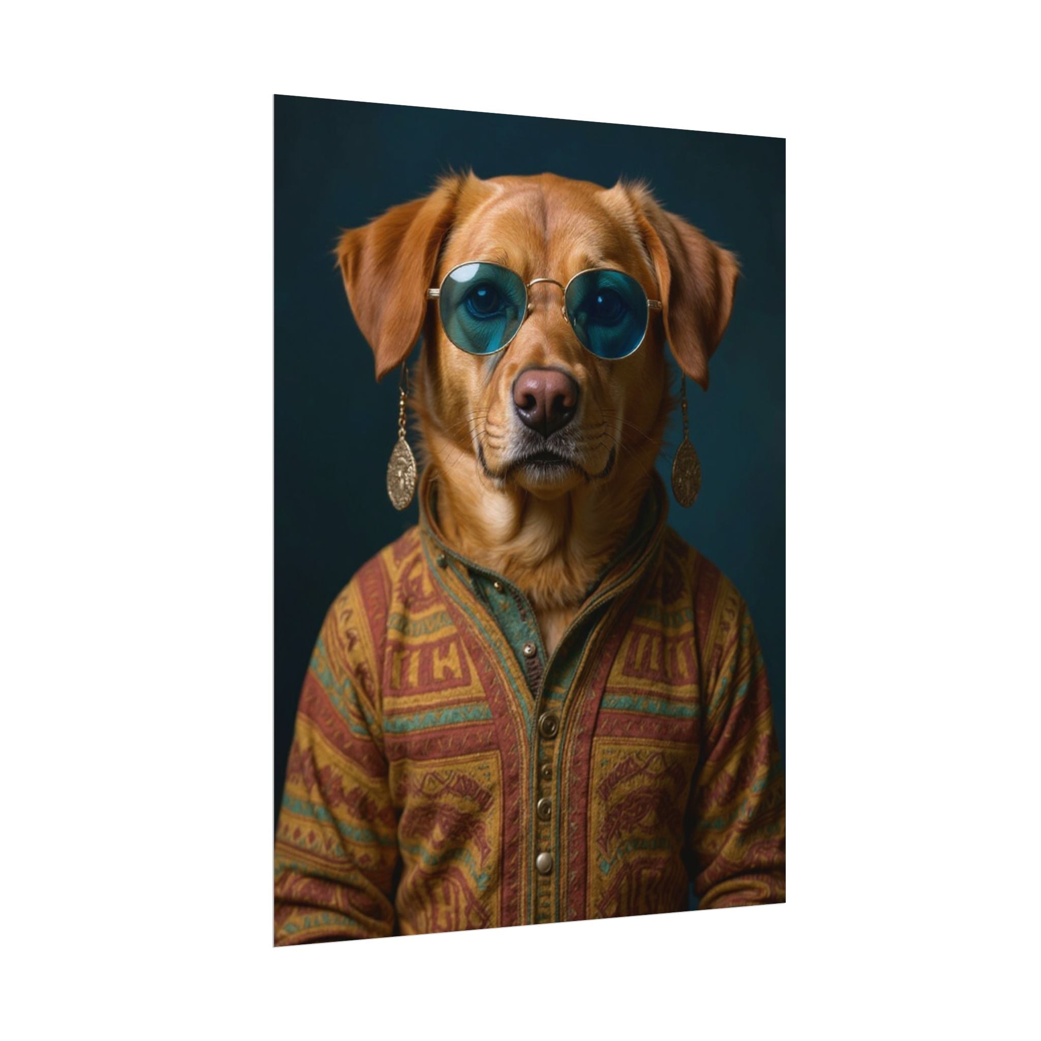 Dog Portrait FinArt - Hippy Style - b438b6d4