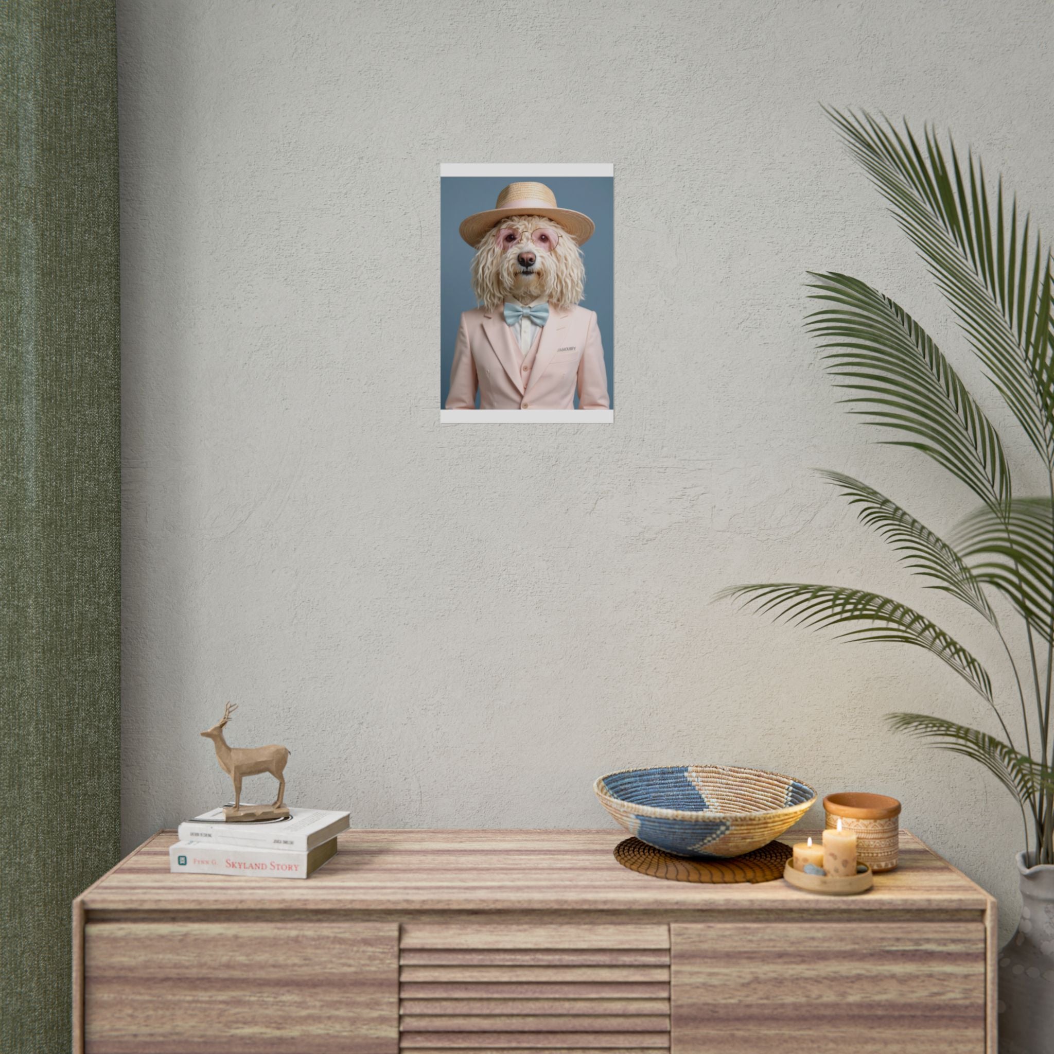 Dog Portrait FinArt - Pink Style - e0e1e324