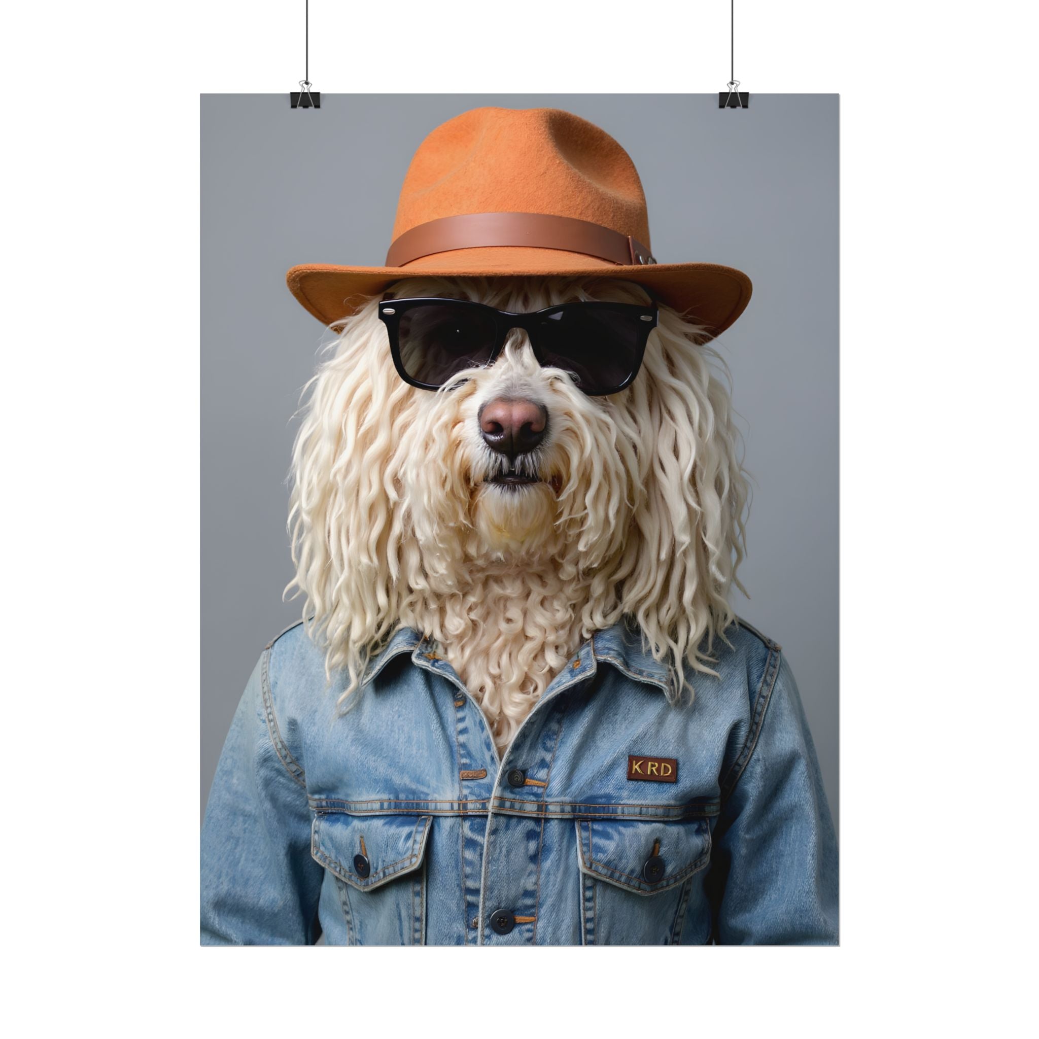Dog Portrait FinArt - Denim Style - 2f3330b0