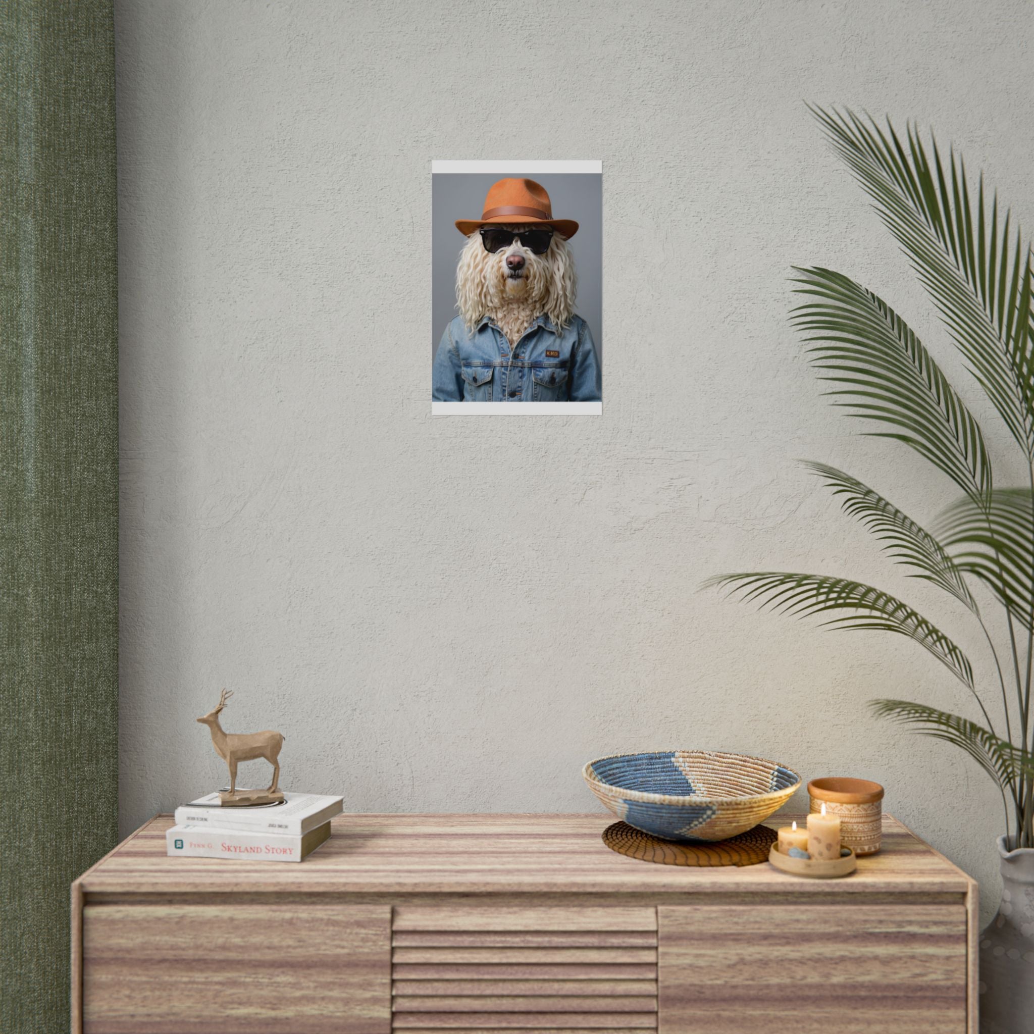 Dog Portrait FinArt - Denim Style - 2f3330b0