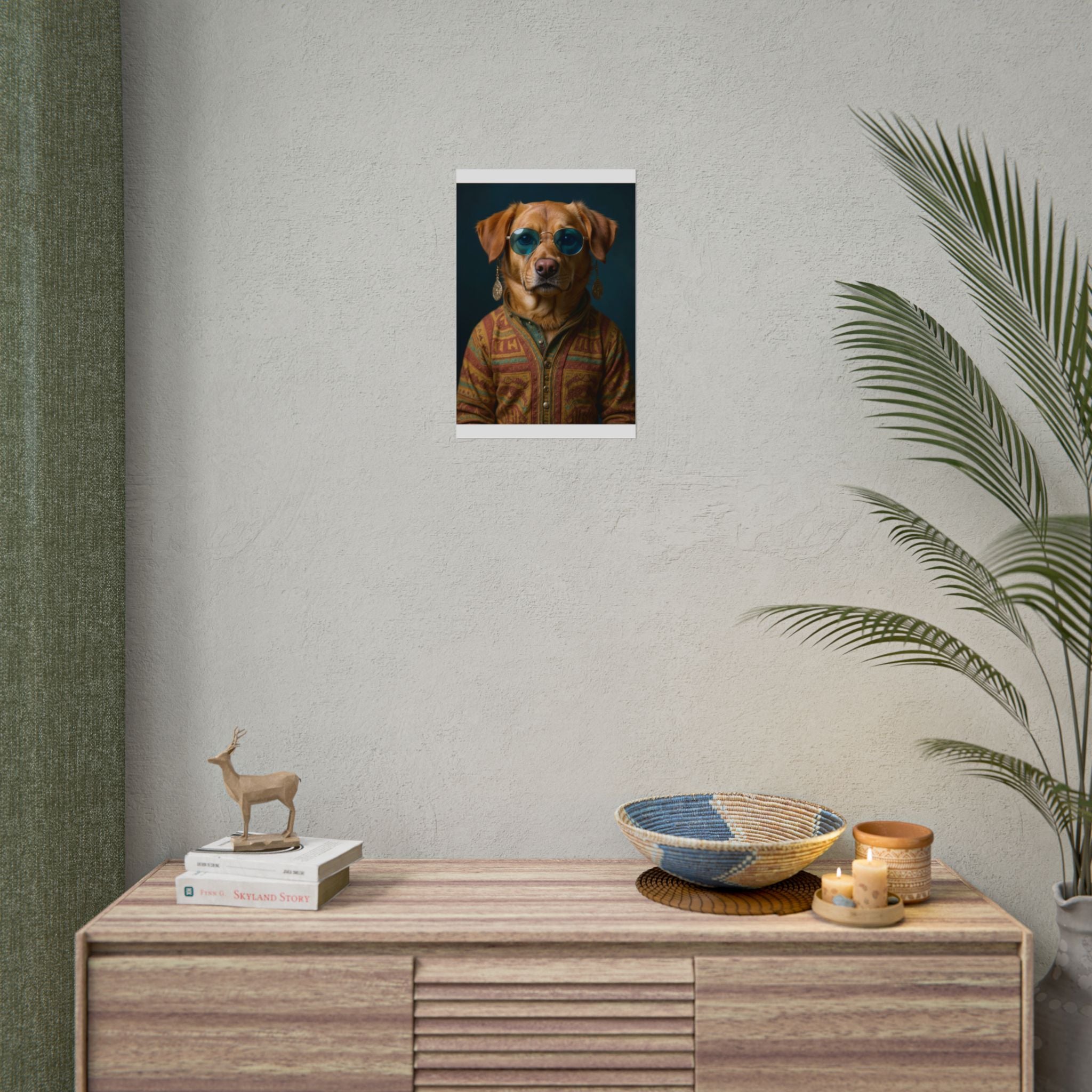Dog Portrait FinArt - Hippy Style - b438b6d4