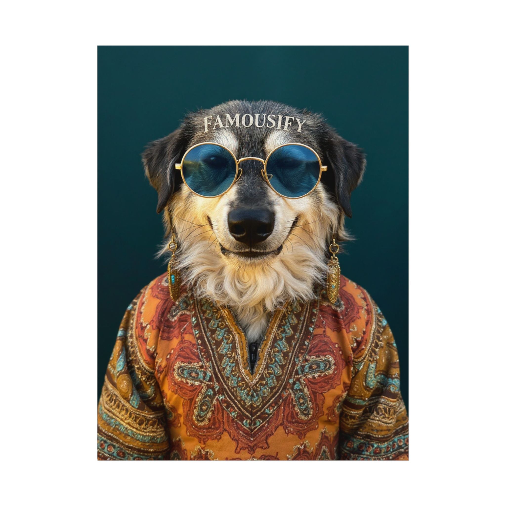 Dog Portrait FinArt - Hippy Style - 1cfa7cd3