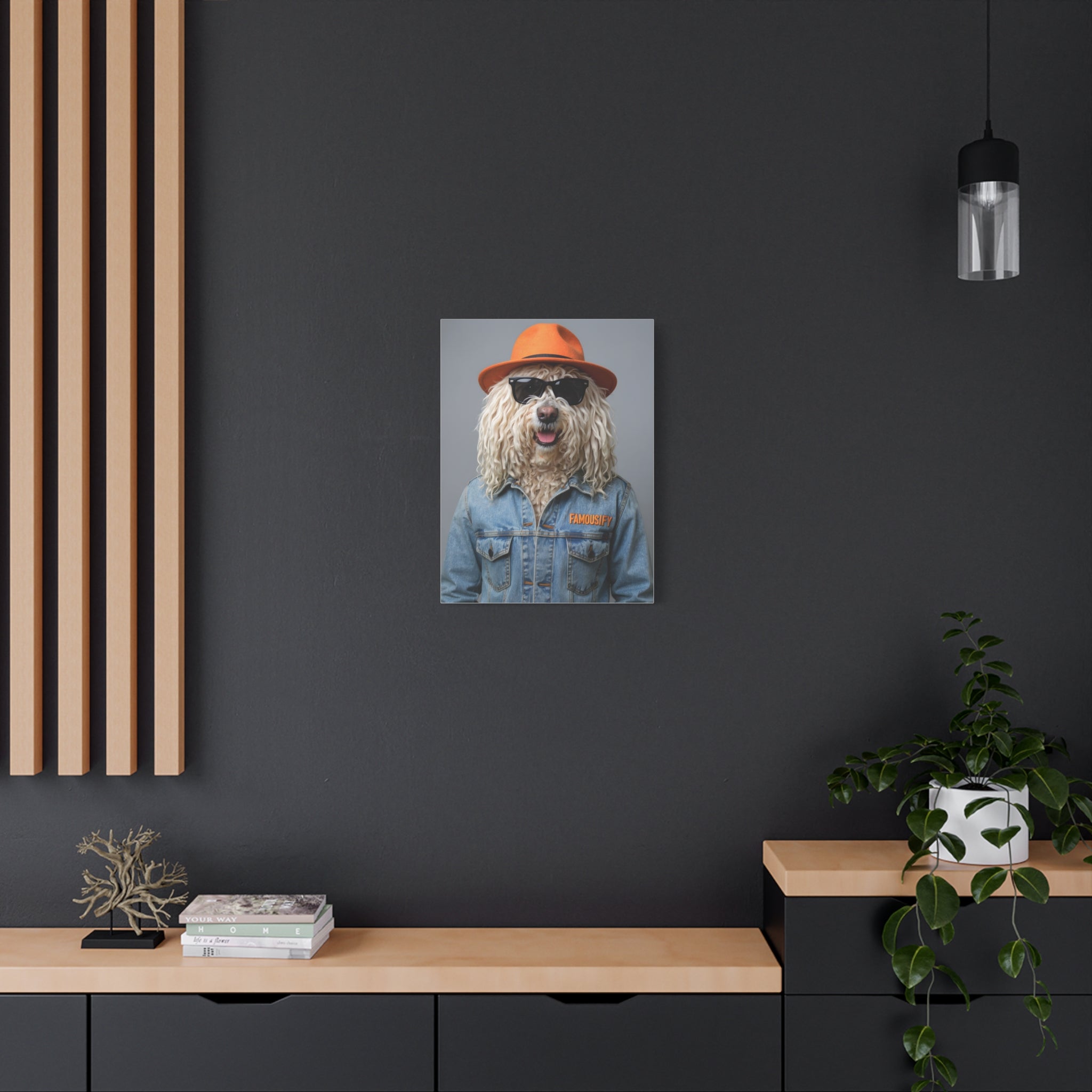 Dog Portrait Canvas - Denim Style - be590e2f