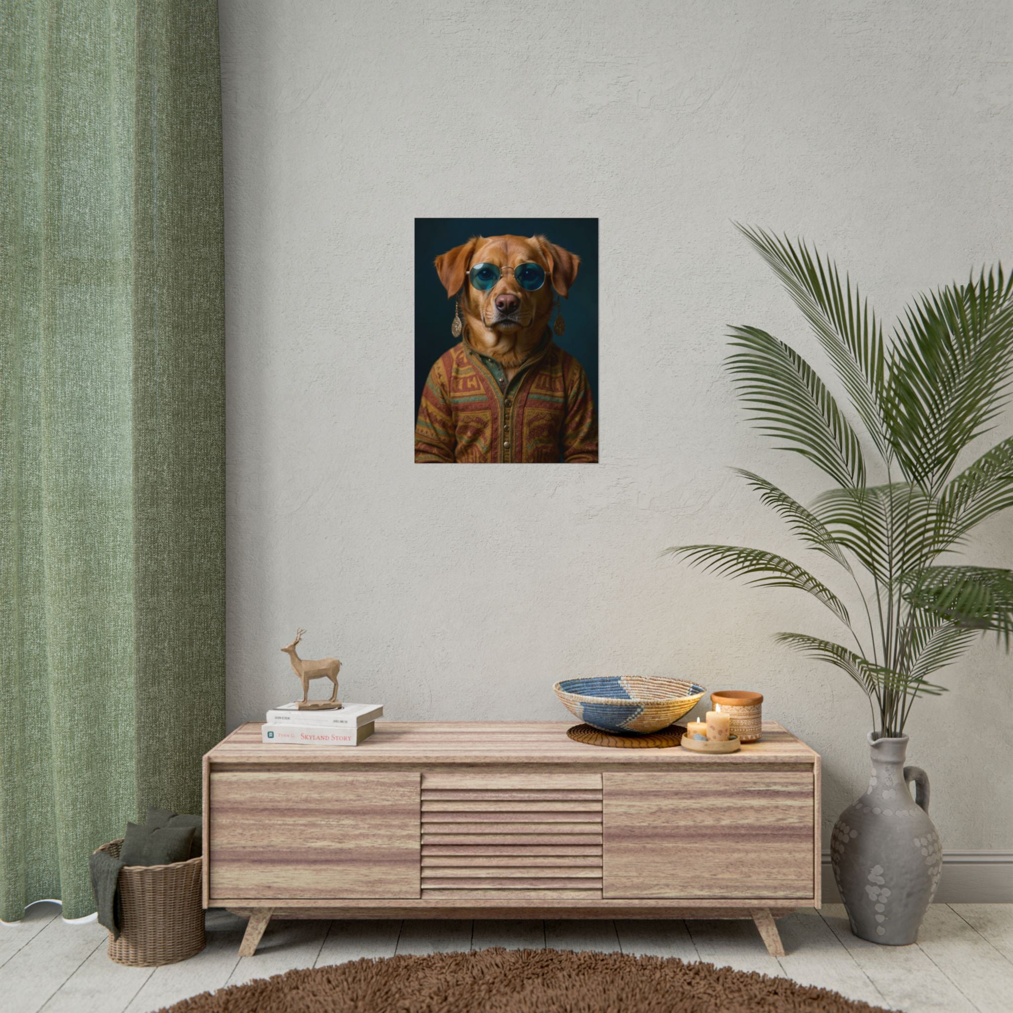 Dog Portrait FinArt - Hippy Style - b438b6d4