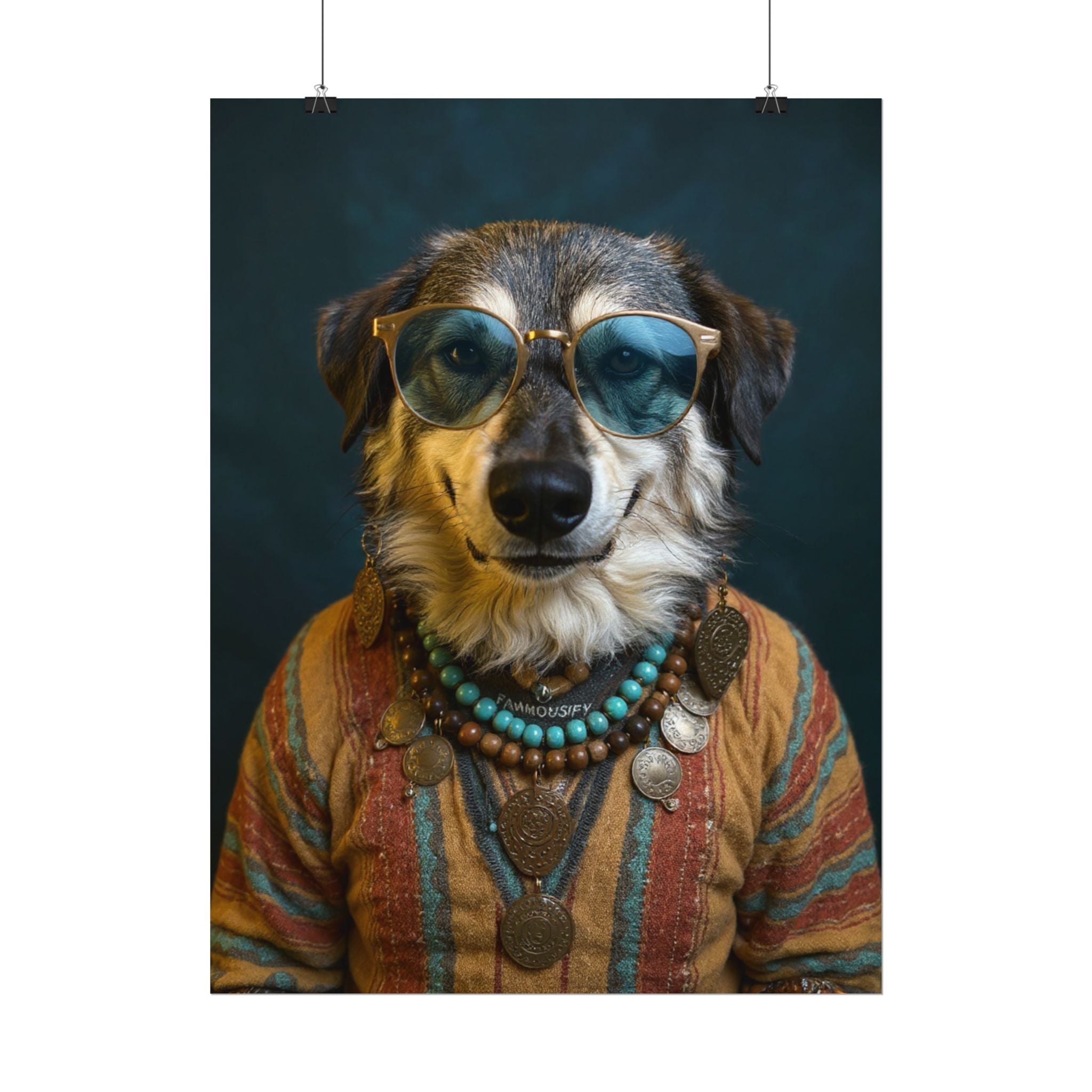 Dog Portrait FinArt - Hippy Style - 8c513640