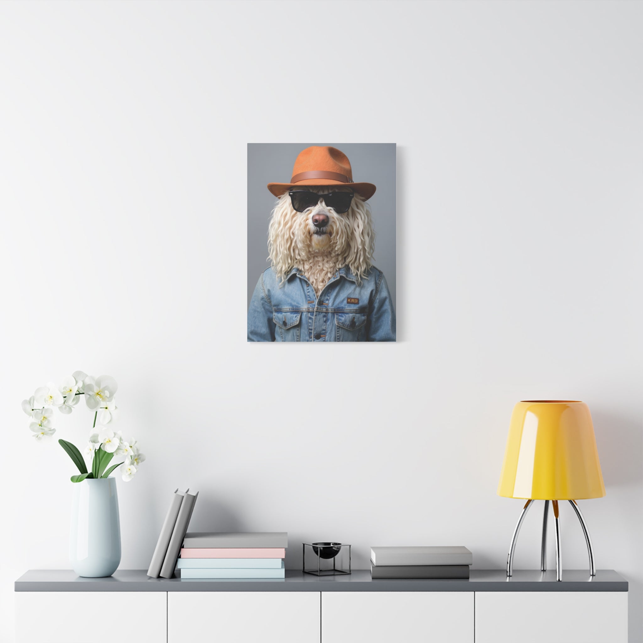Dog Portrait Canvas - Denim Style - 1f8792bc