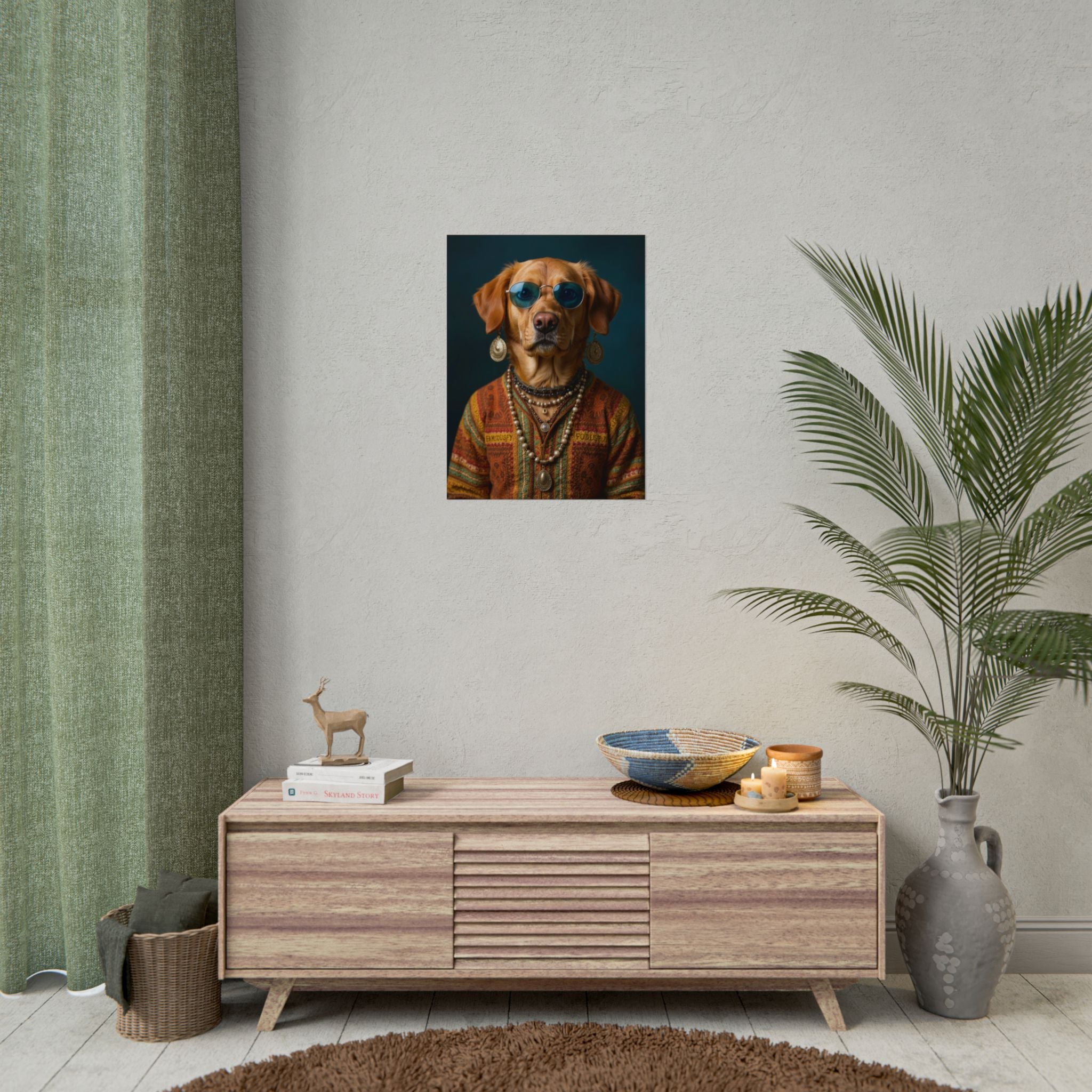 Dog Portrait FinArt - Hippy Style - f87a5f50