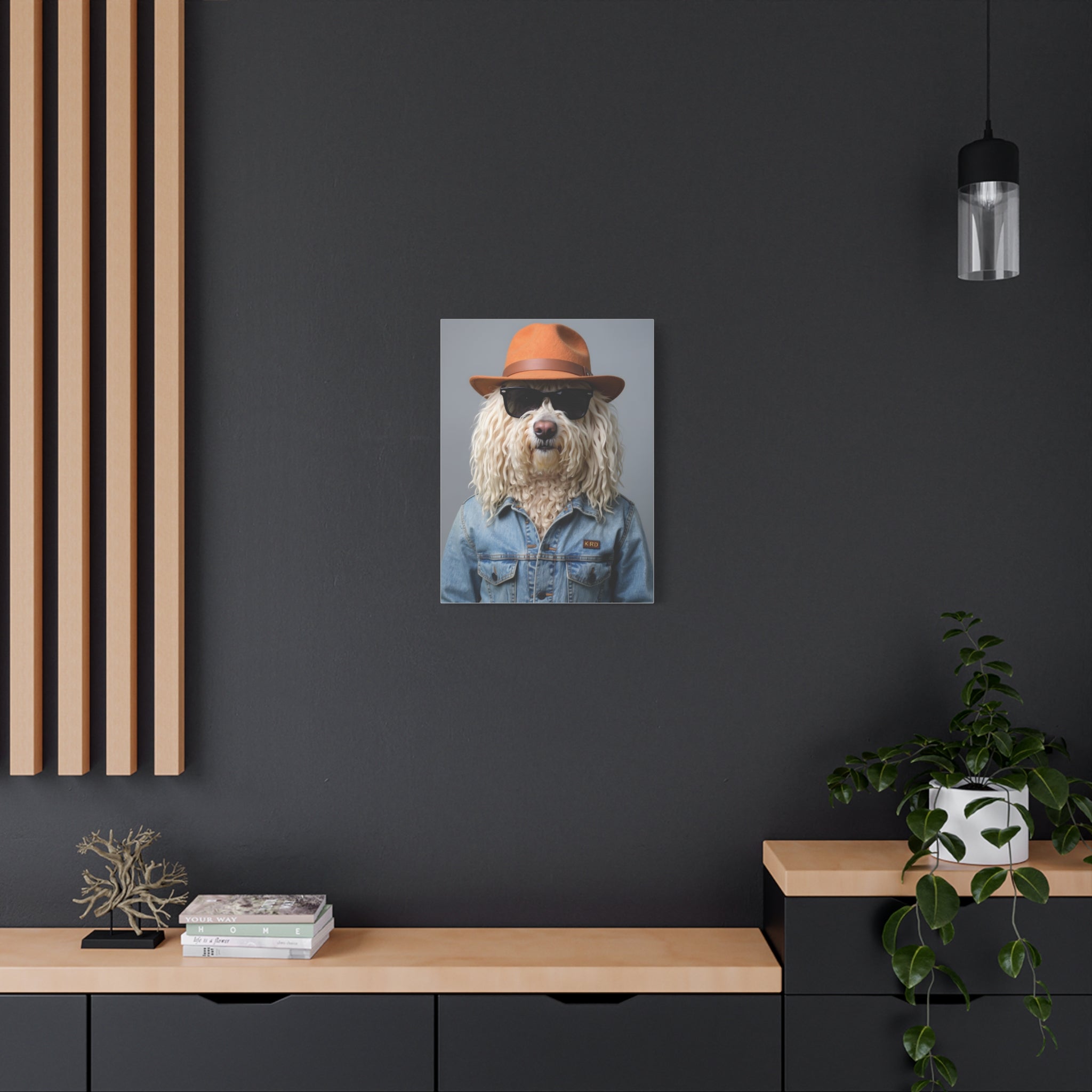 Dog Portrait Canvas - Denim Style - 1f8792bc