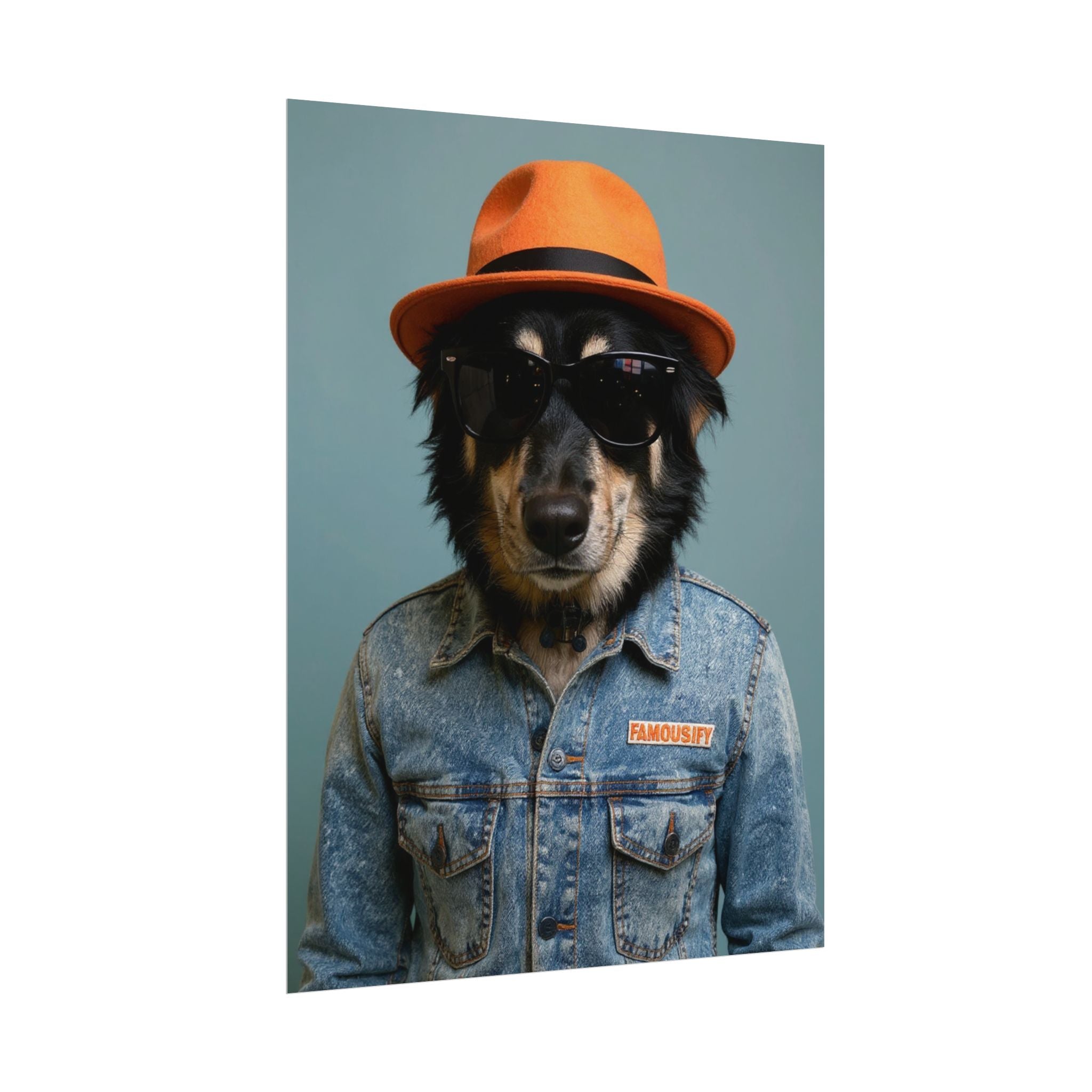 Dog Portrait FinArt - Denim Style - 45b59fa4