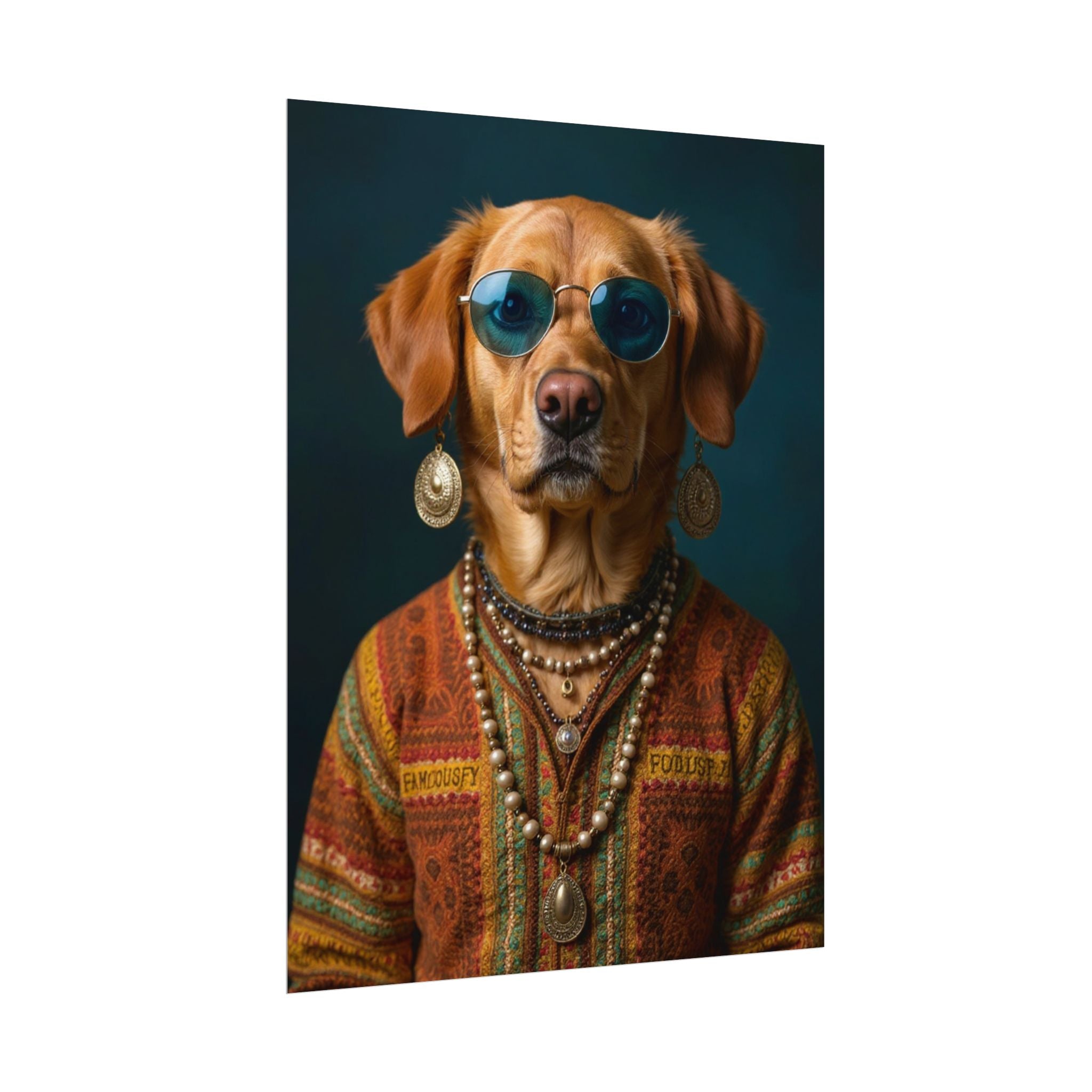 Dog Portrait FinArt - Hippy Style - f87a5f50