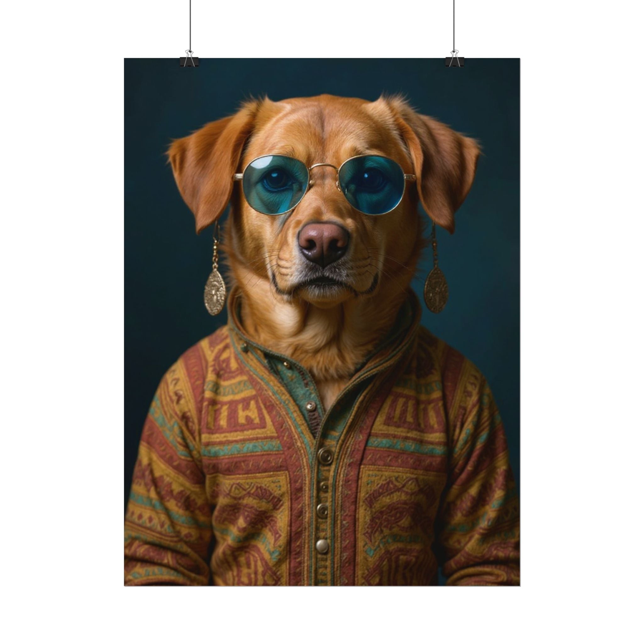 Dog Portrait FinArt - Hippy Style - b438b6d4