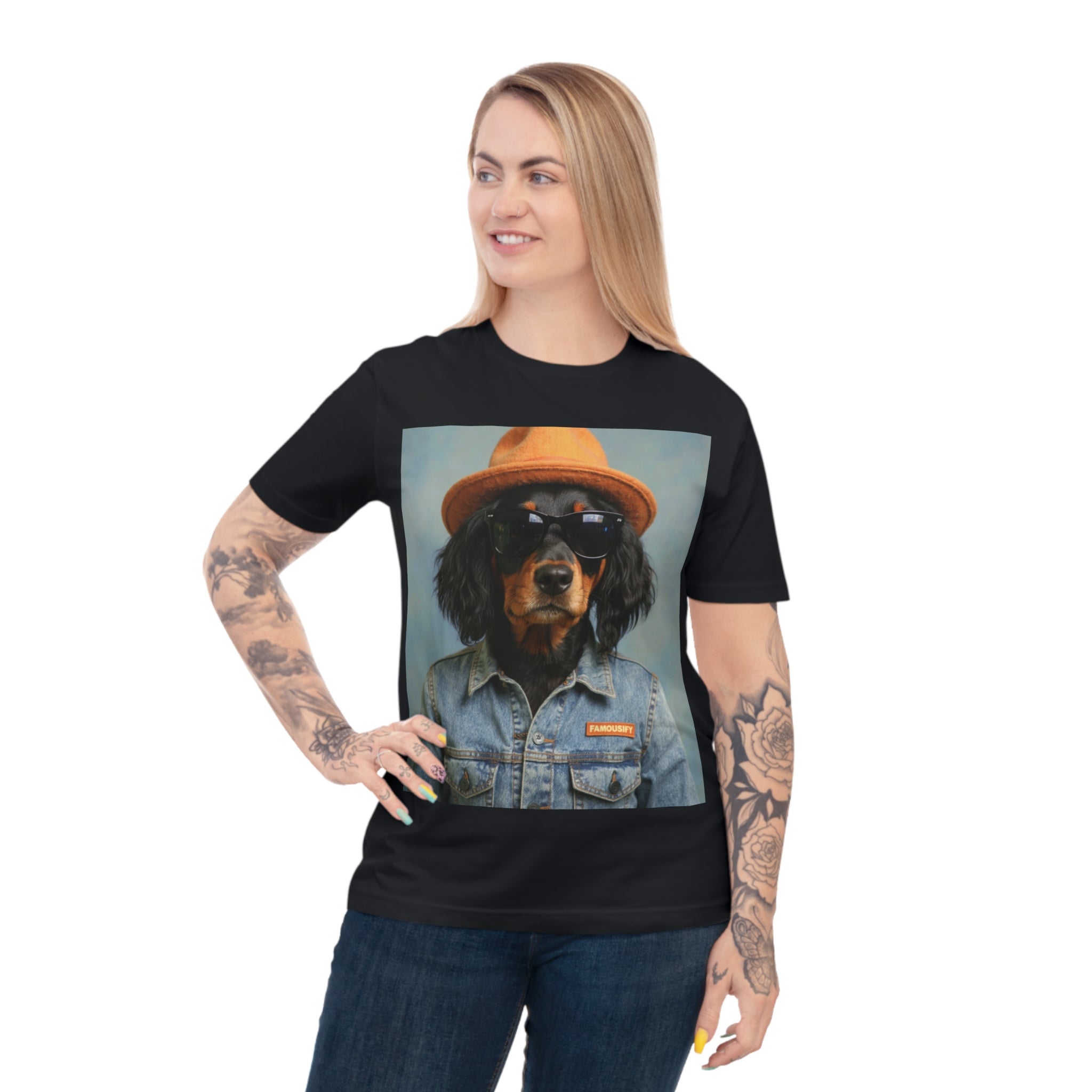 Dog Portrait TShirt - Denim Style - f186548d
