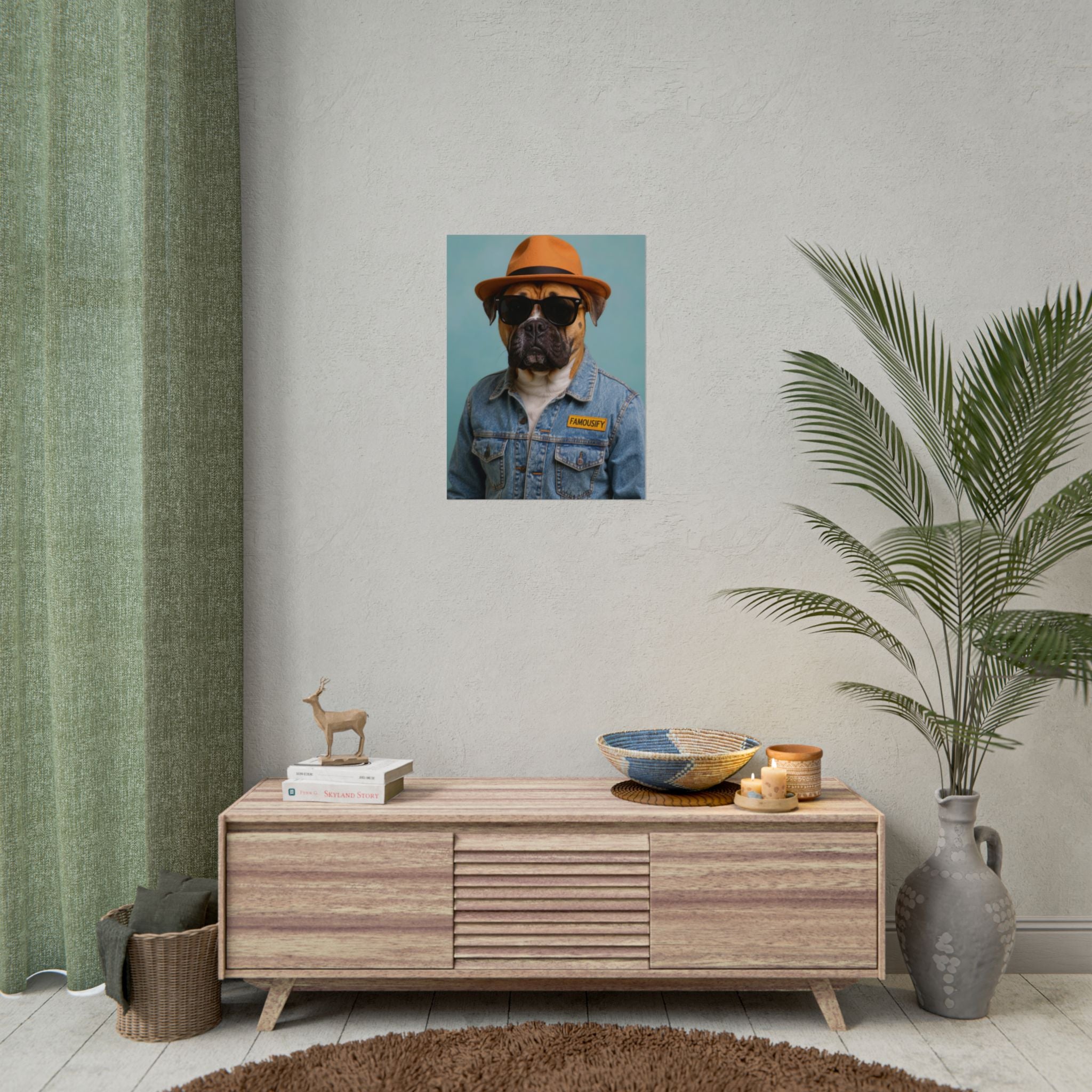 Dog Portrait FinArt - Denim Style - 4a0f3d4c