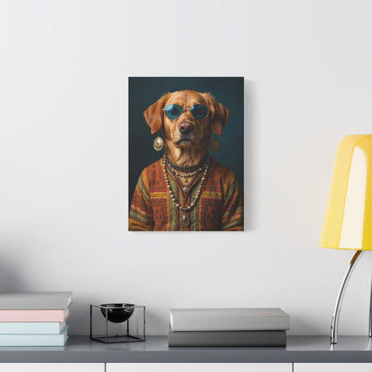 Dog Portrait Canvas - Hippy Style - 088f9d5a