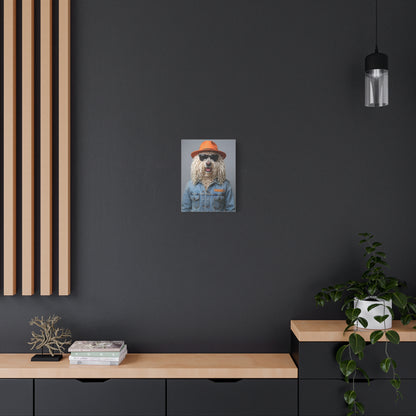 Dog Portrait Canvas - Denim Style - be590e2f
