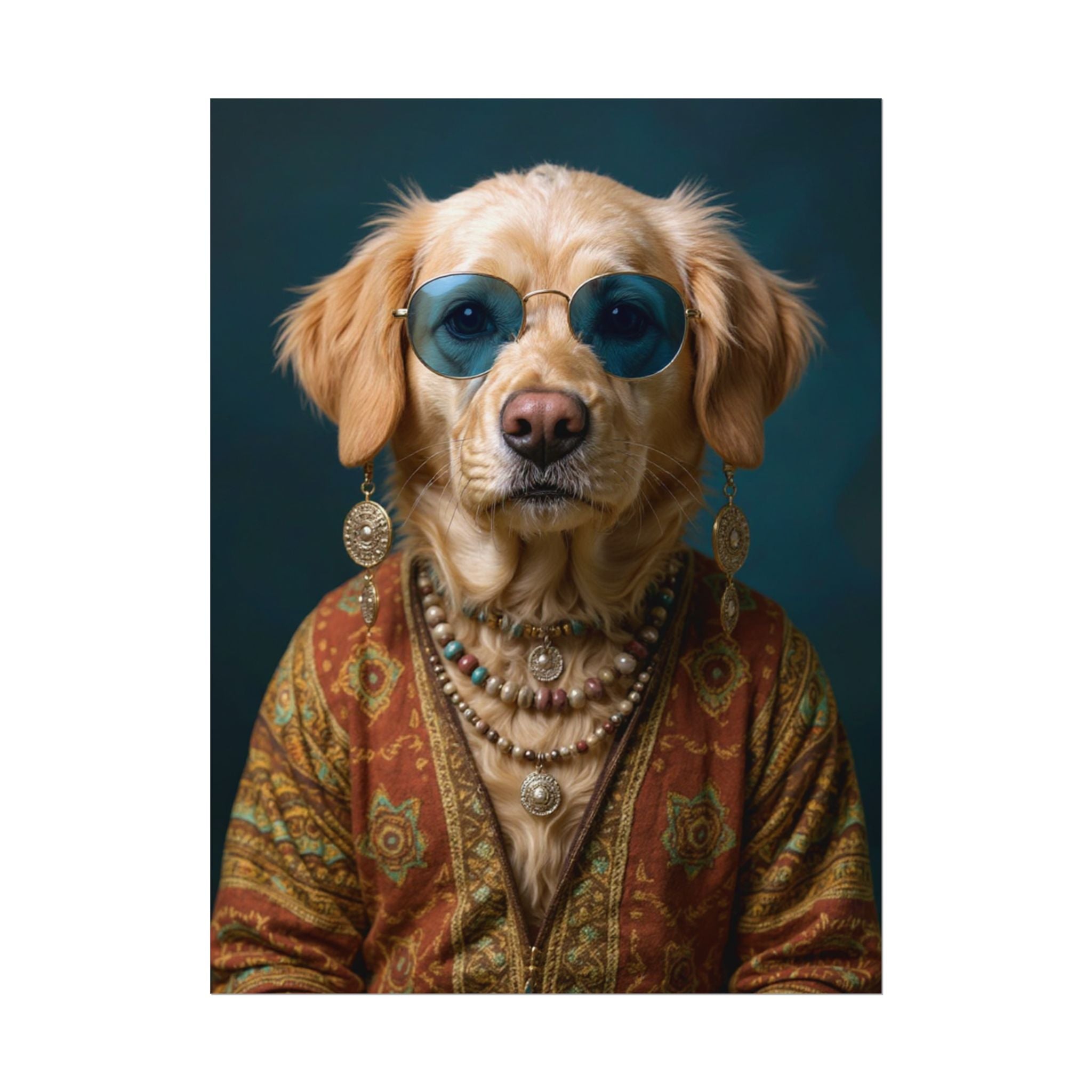 Dog Portrait FinArt - Hippy Style - f0b3ee10