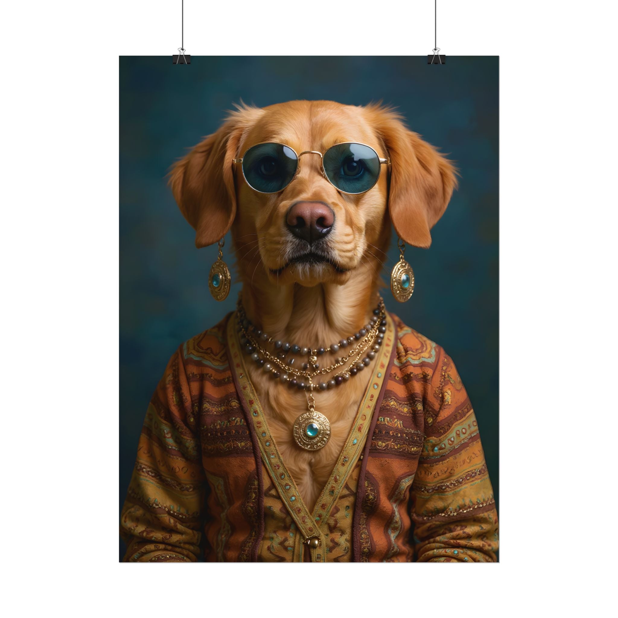 Dog Portrait FinArt - Hippy Style - 4a44beb9