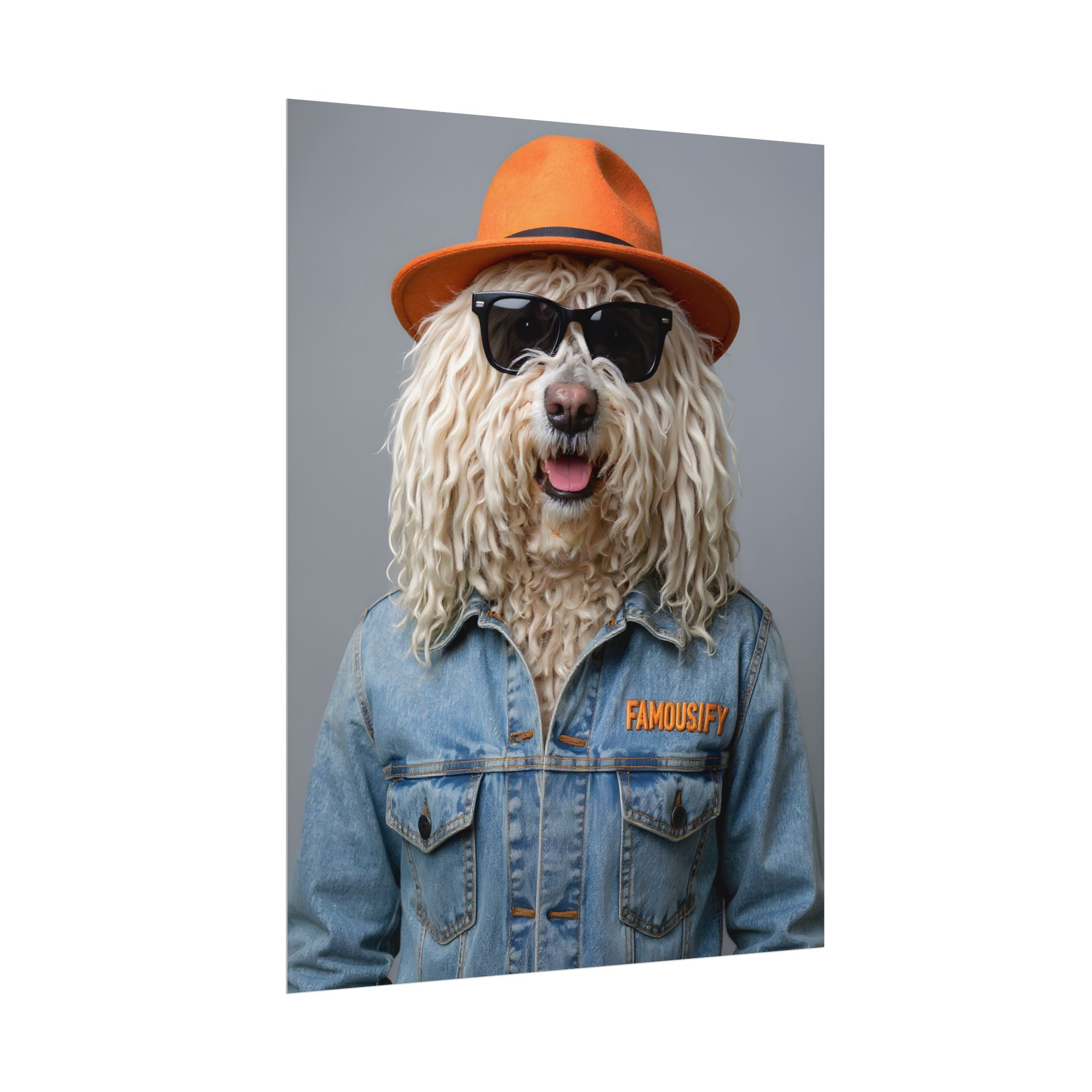 Dog Portrait FinArt - Denim Style - 08121ec9