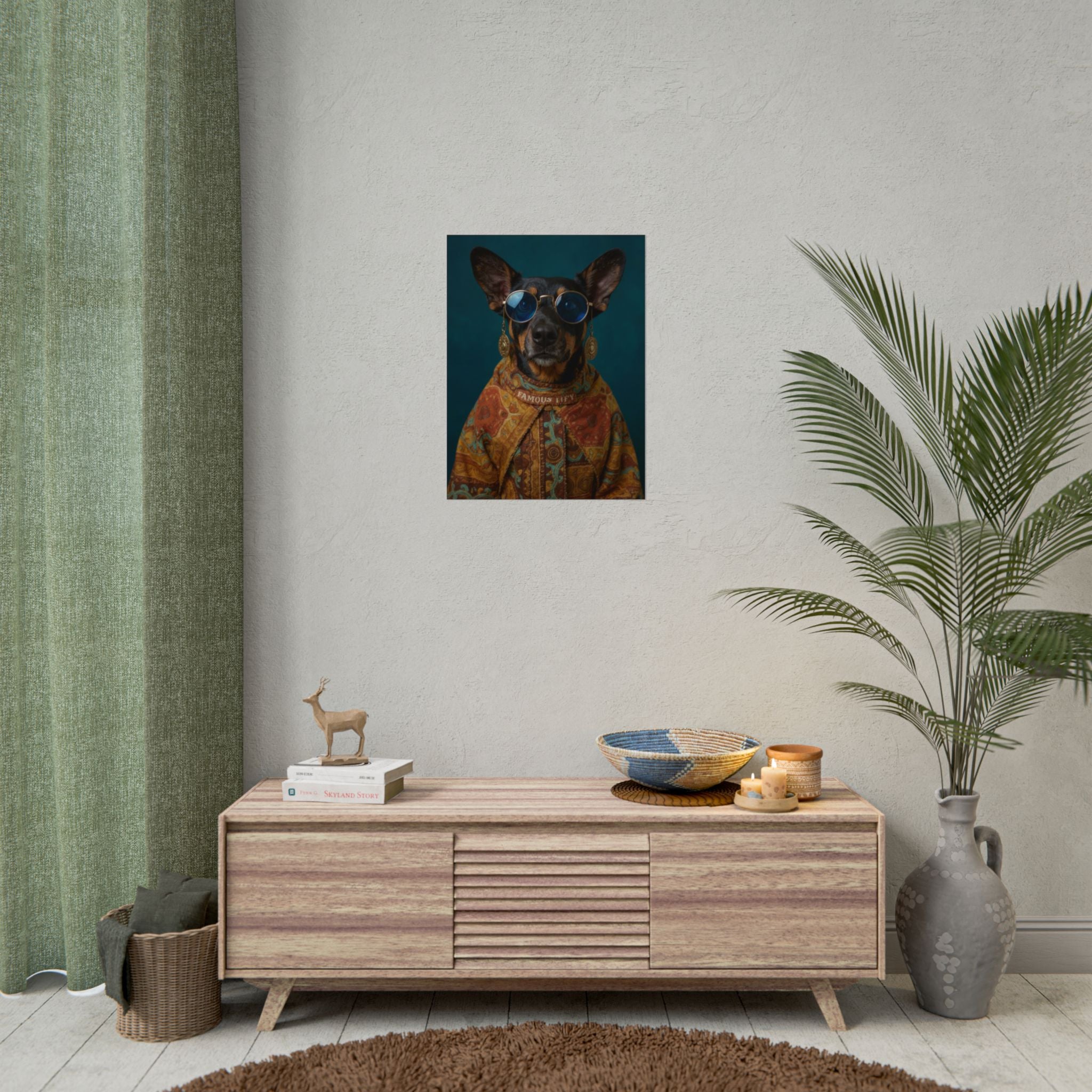Dog Portrait FinArt - Hippy Style - c683e4fa