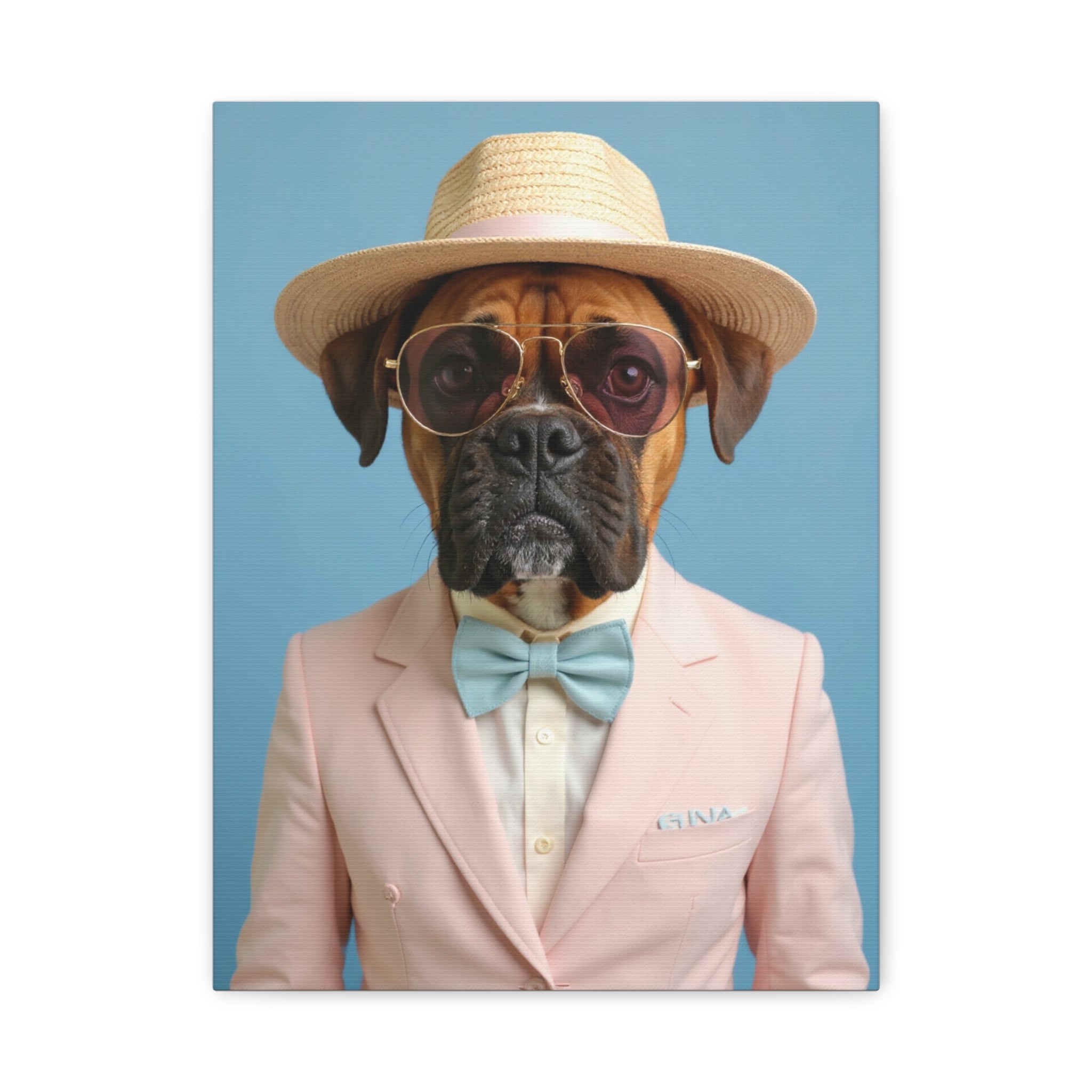 Dog Portrait Canvas - Pink Style - 94f39356