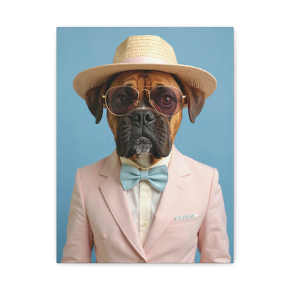 Dog Portrait Canvas - Pink Style - 94f39356