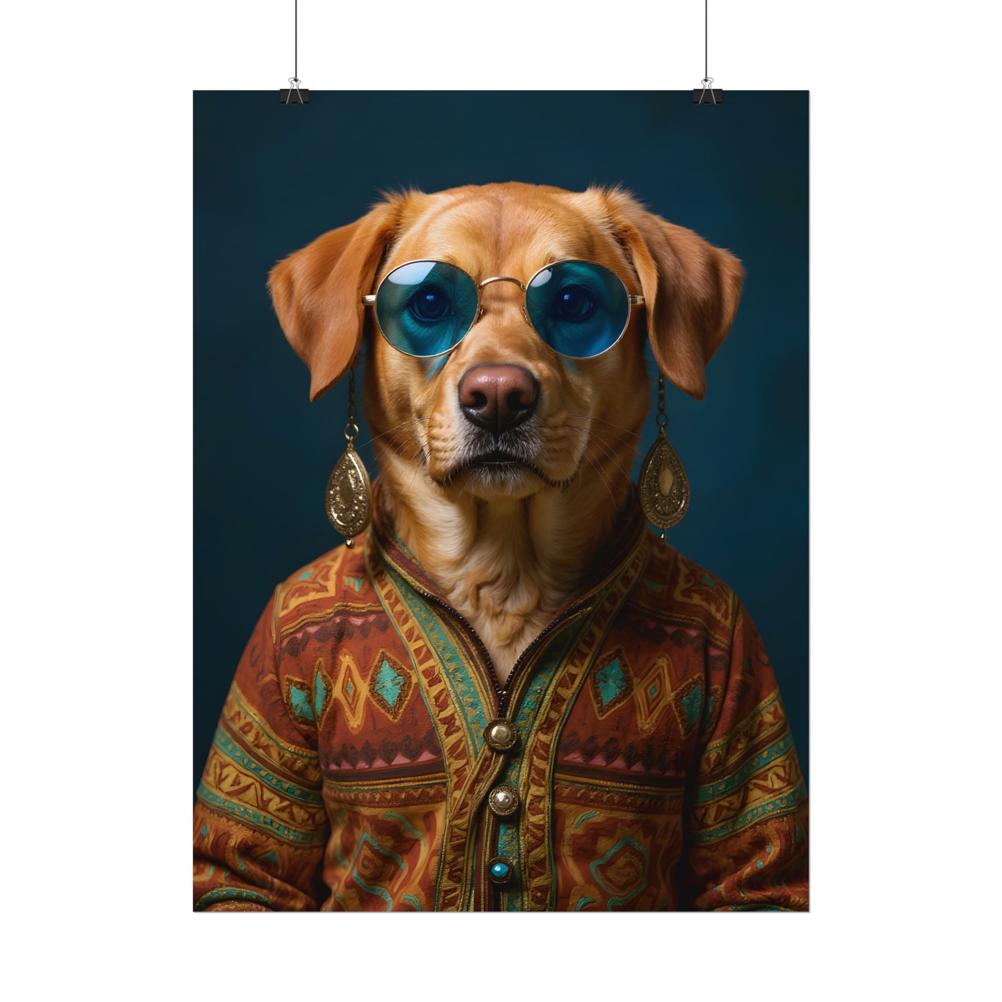 Dog Portrait FinArt - Hippy Style - 5e6b26c7