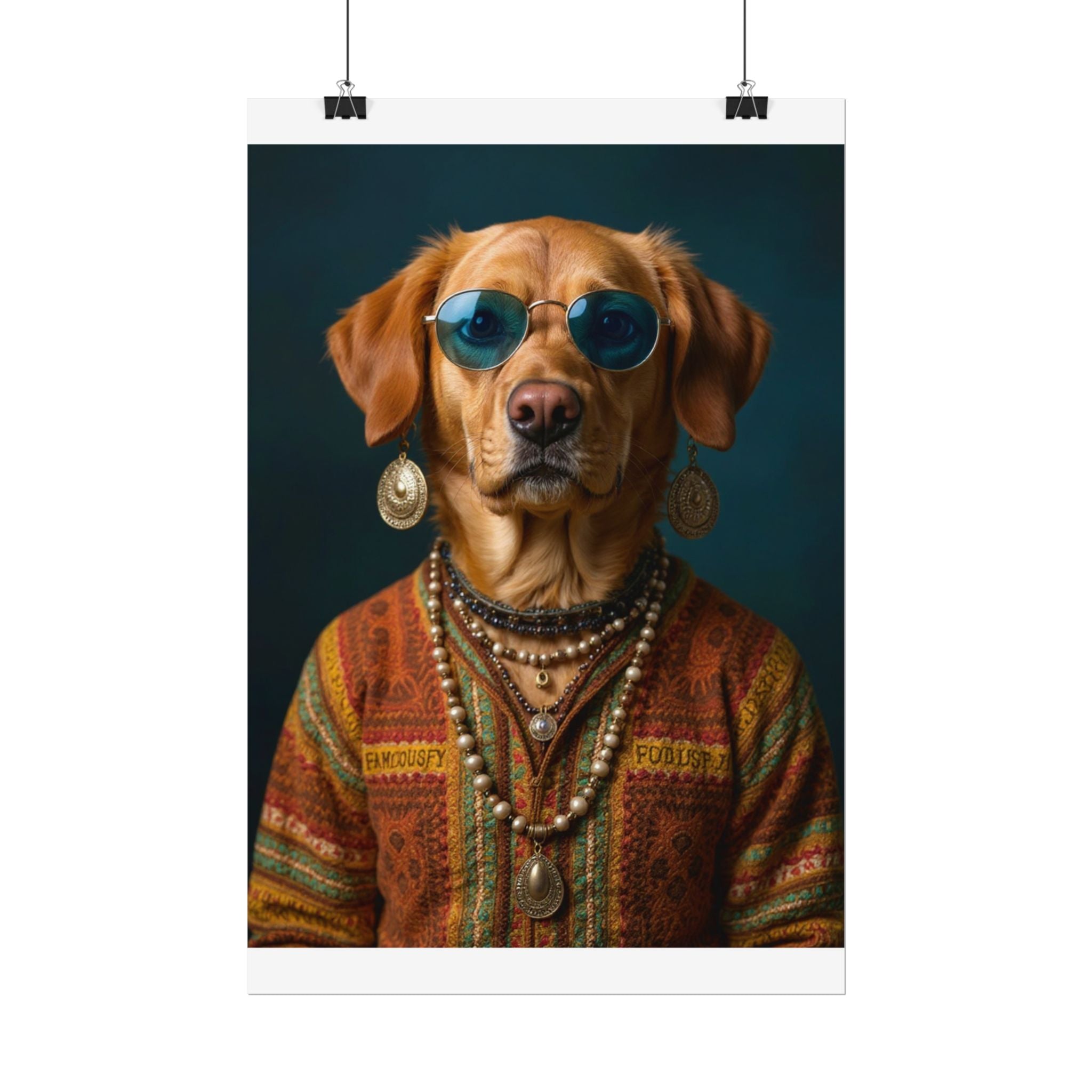Dog Portrait FinArt - Hippy Style - f87a5f50