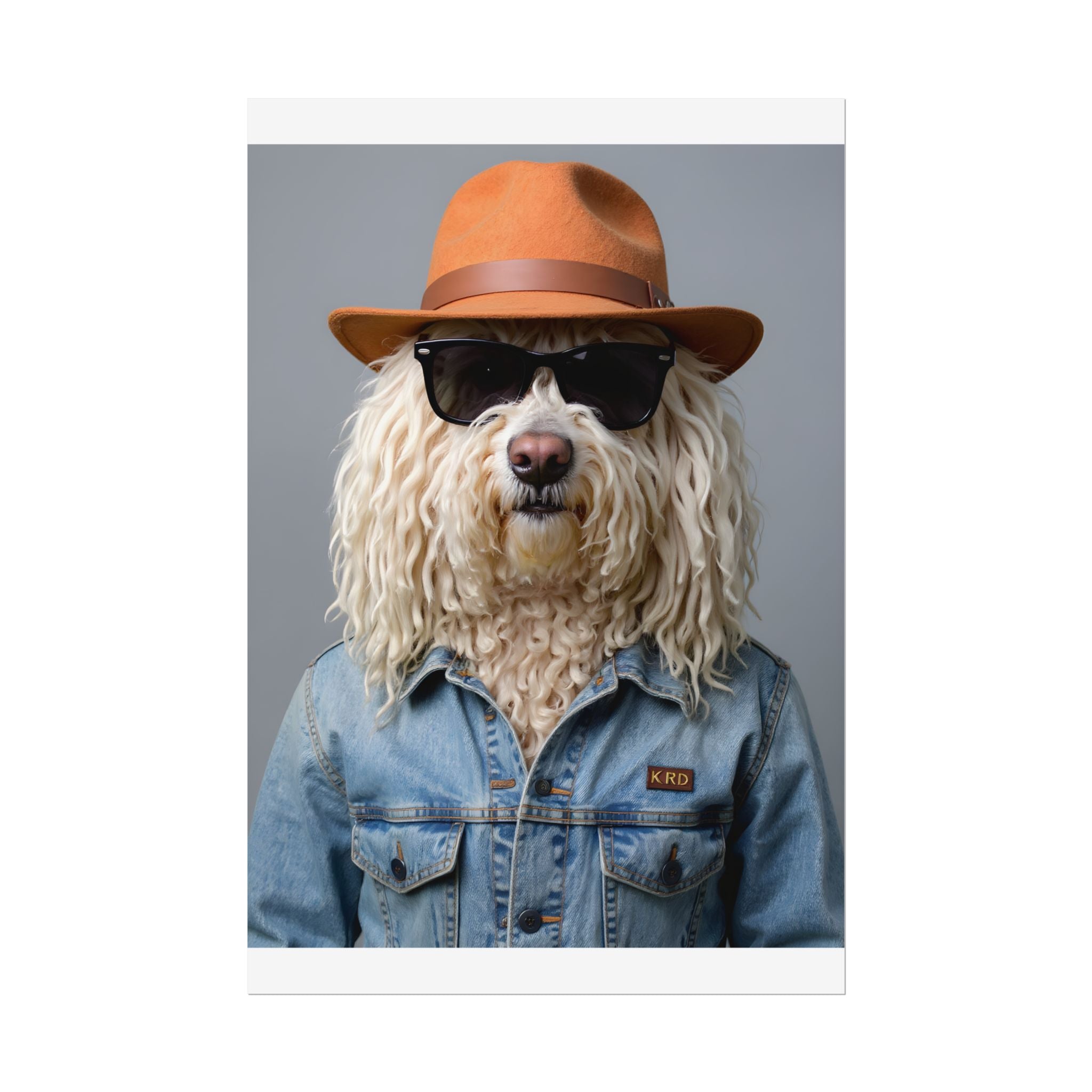 Dog Portrait FinArt - Denim Style - 2f3330b0