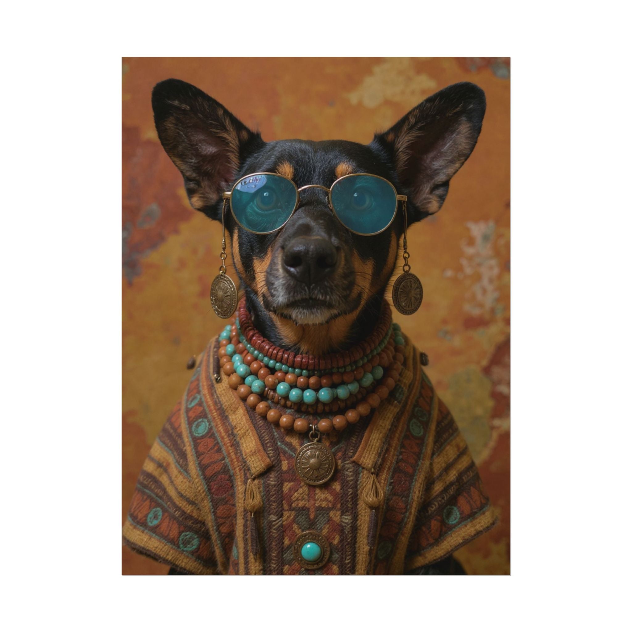Dog Portrait FinArt - Hippy Style - 52750049