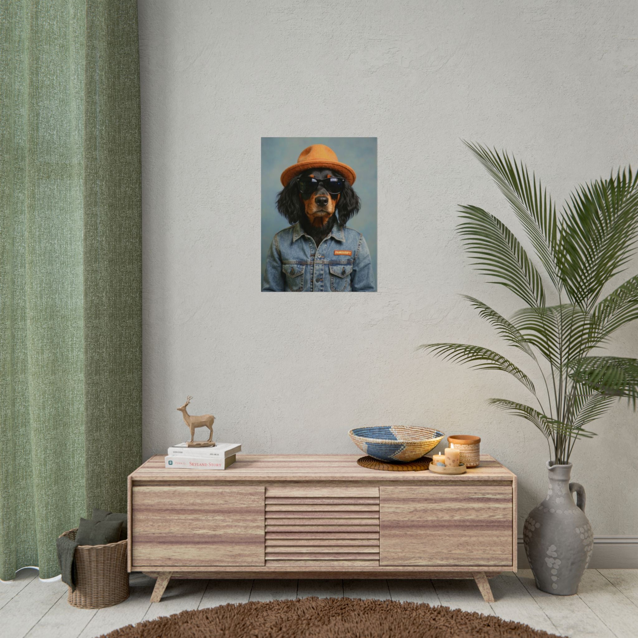 Dog Portrait FinArt - Denim Style - b2c99475