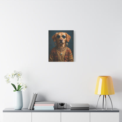 Dog Portrait Canvas - Hippy Style - e506a06d