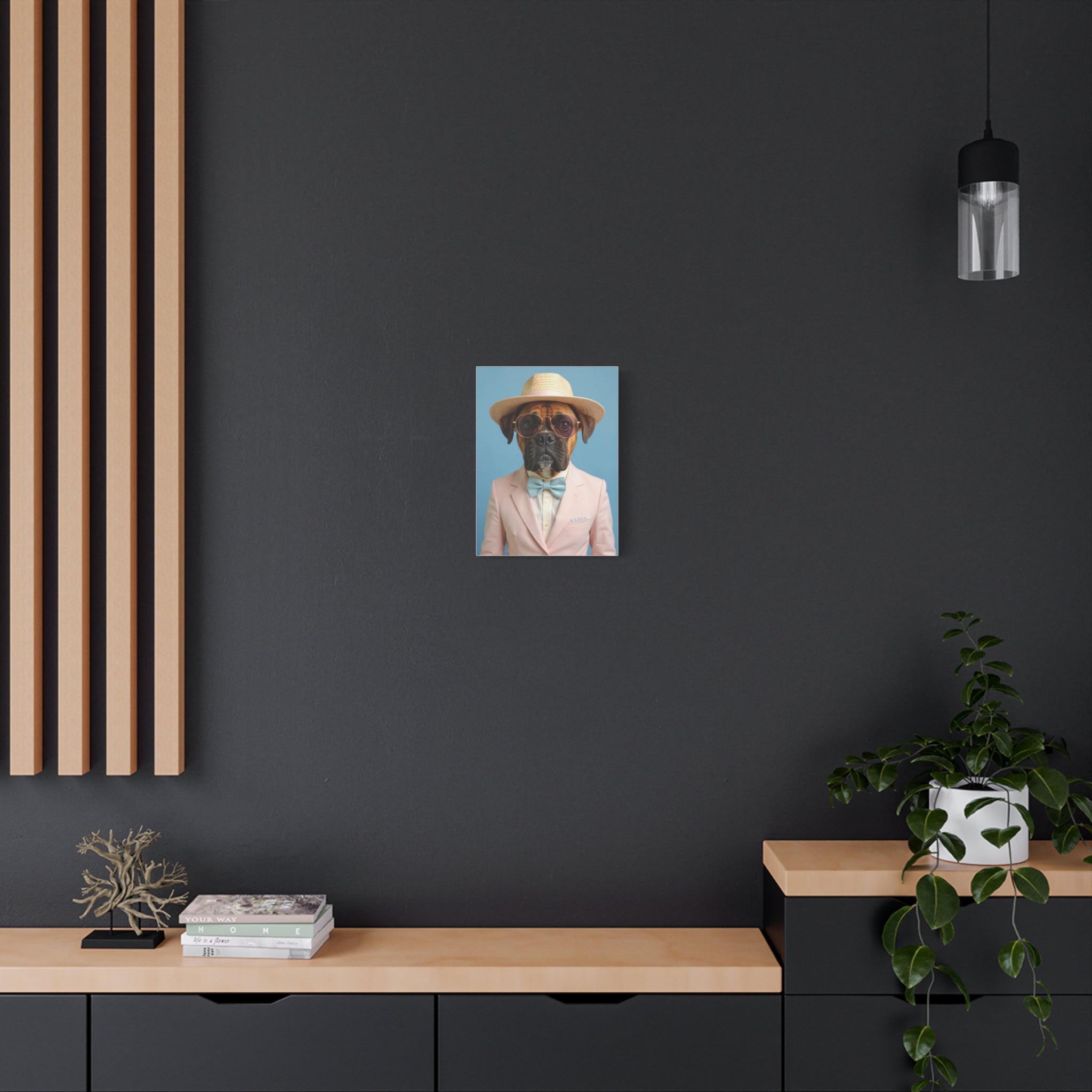 Dog Portrait Canvas - Pink Style - 94f39356