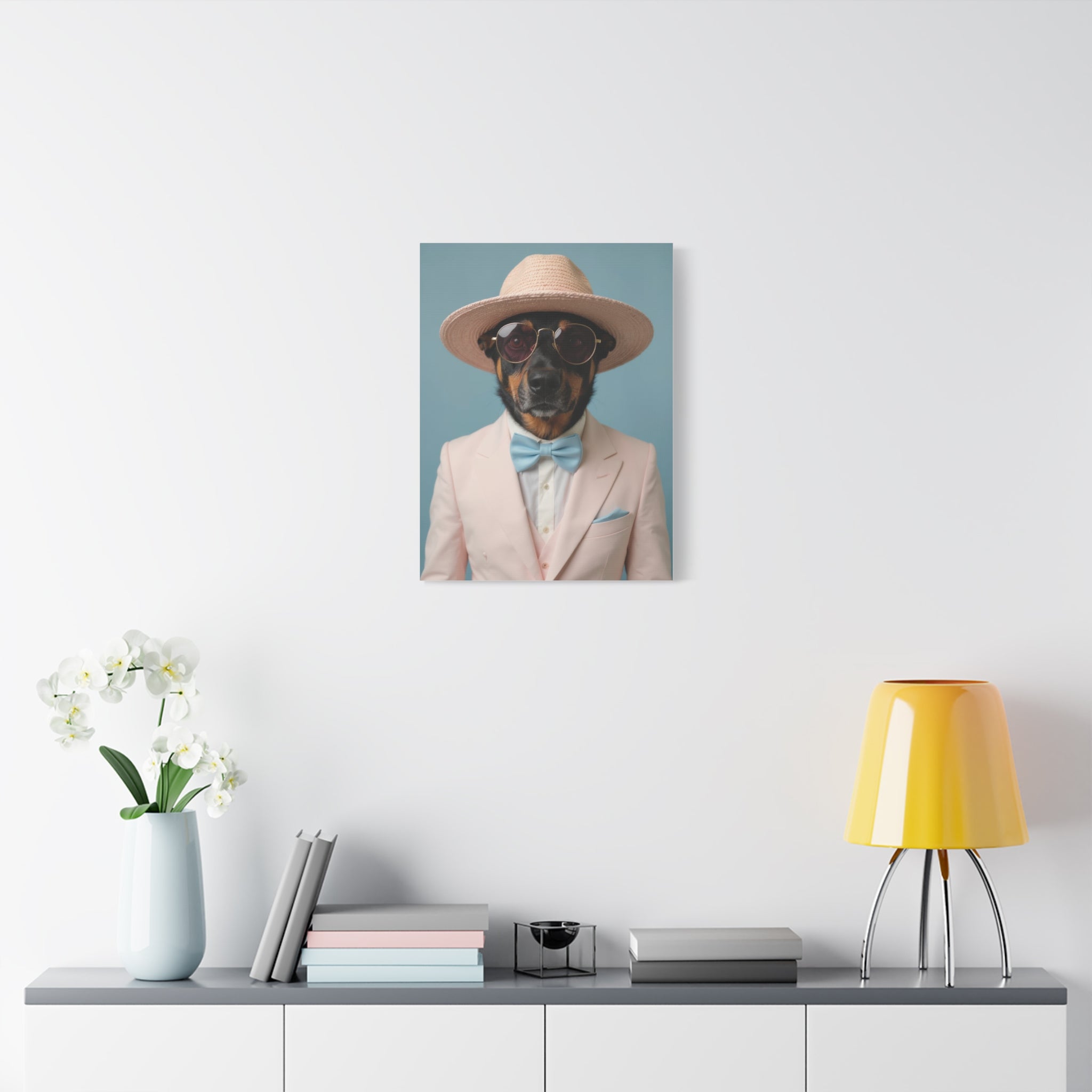 Dog Portrait Canvas - Pink Style - 45ea10e4
