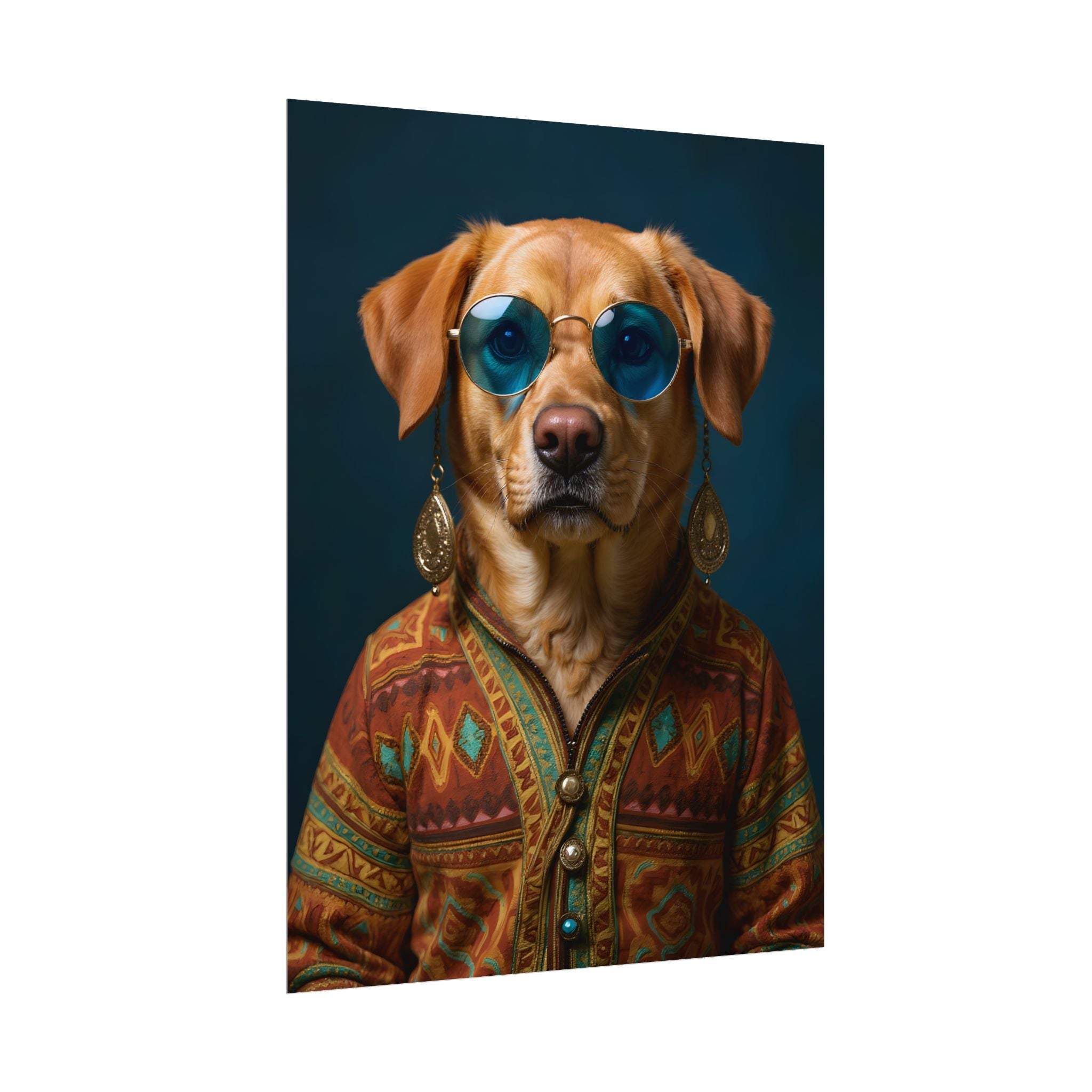 Dog Portrait FinArt - Hippy Style - 5e6b26c7