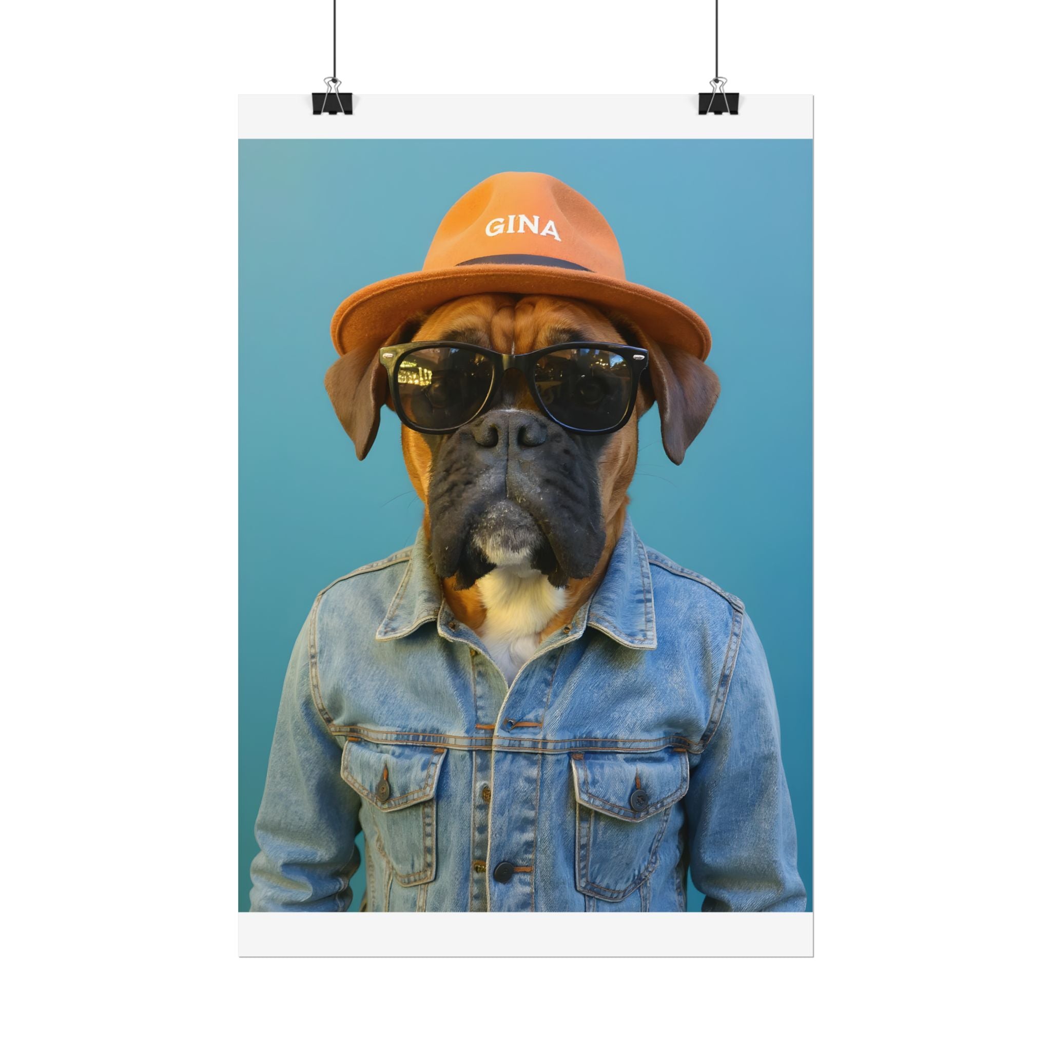 Dog Portrait FinArt - Denim Style - 1b9a0c85