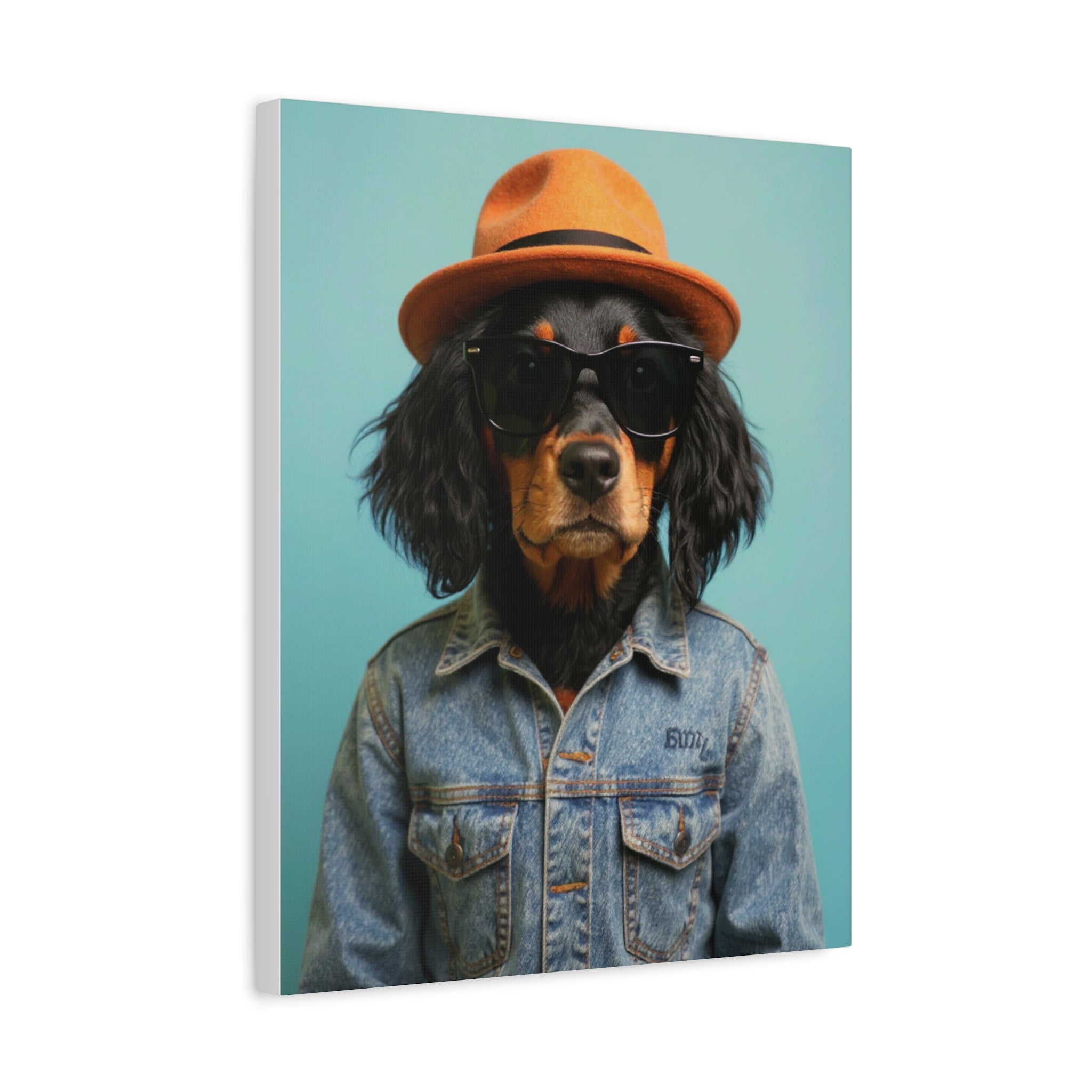 Dog Portrait Canvas - Denim Style - 50aa54e1