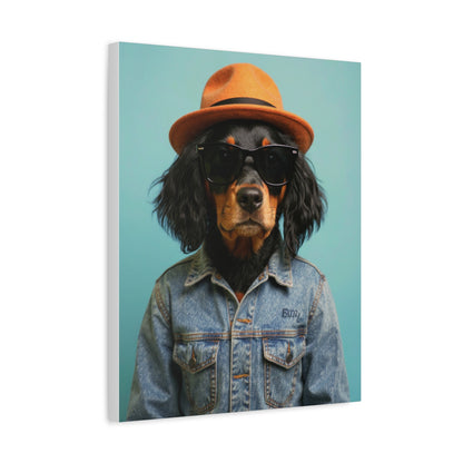 Dog Portrait Canvas - Denim Style - 50aa54e1