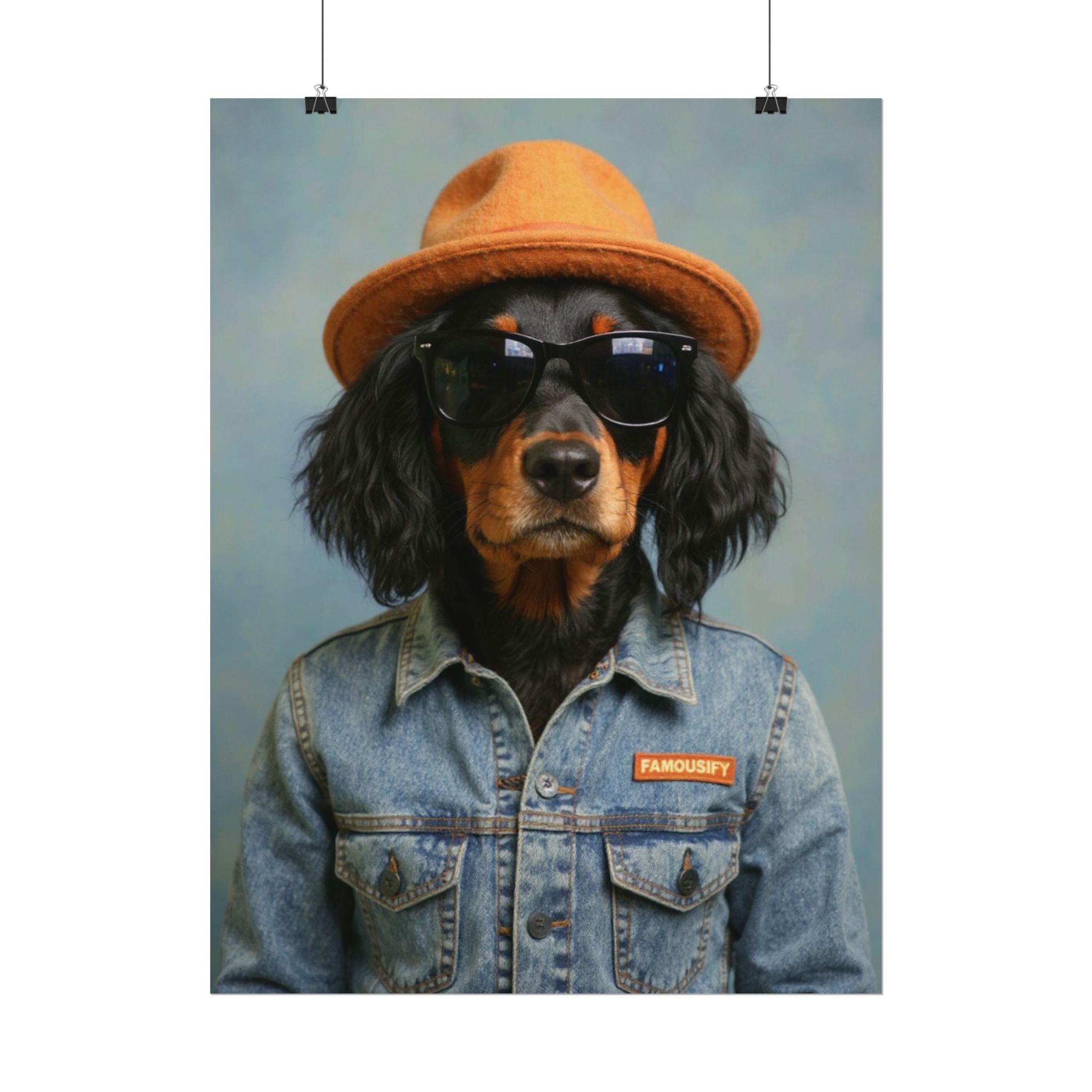 Dog Portrait FinArt - Denim Style - b2c99475