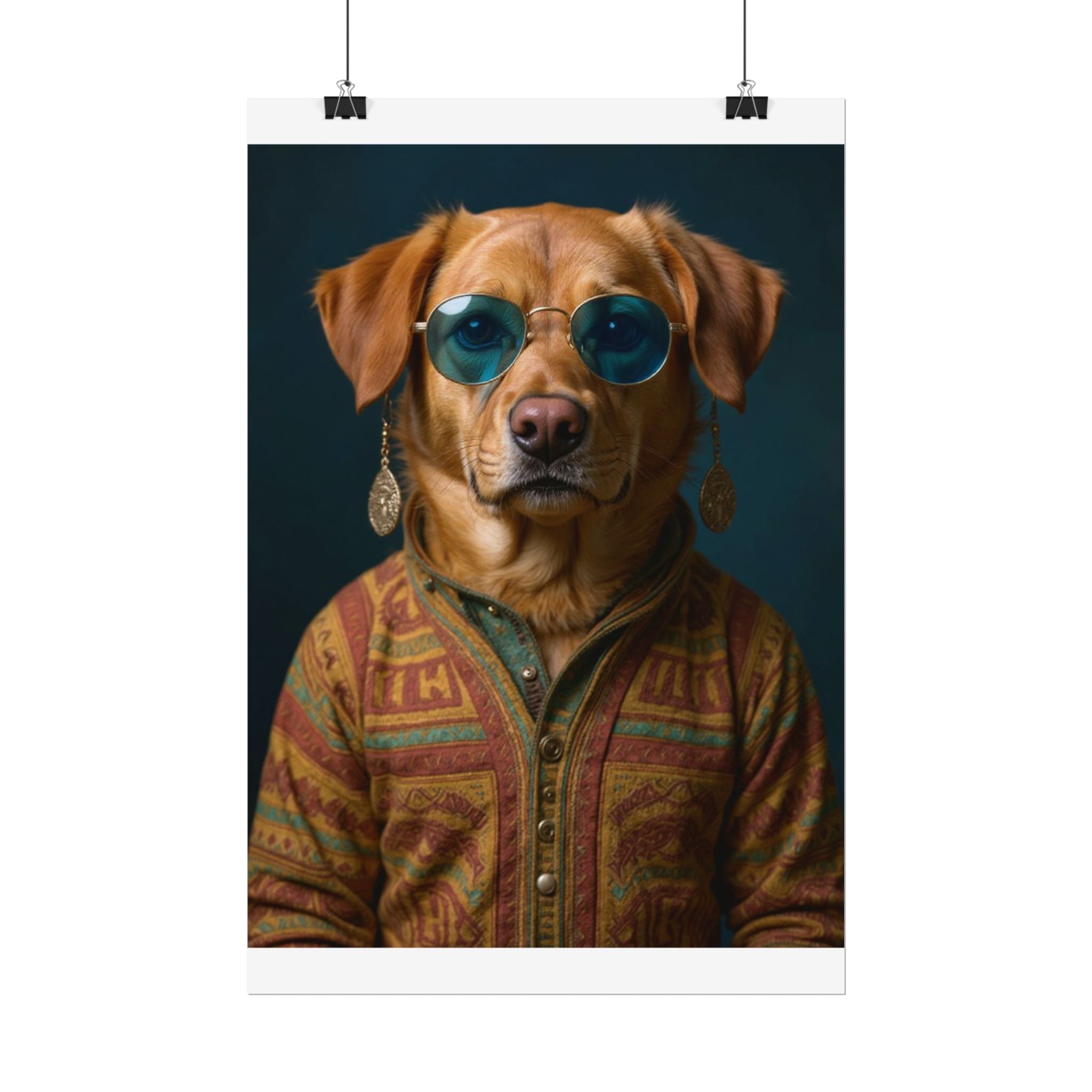 Dog Portrait FinArt - Hippy Style - b438b6d4